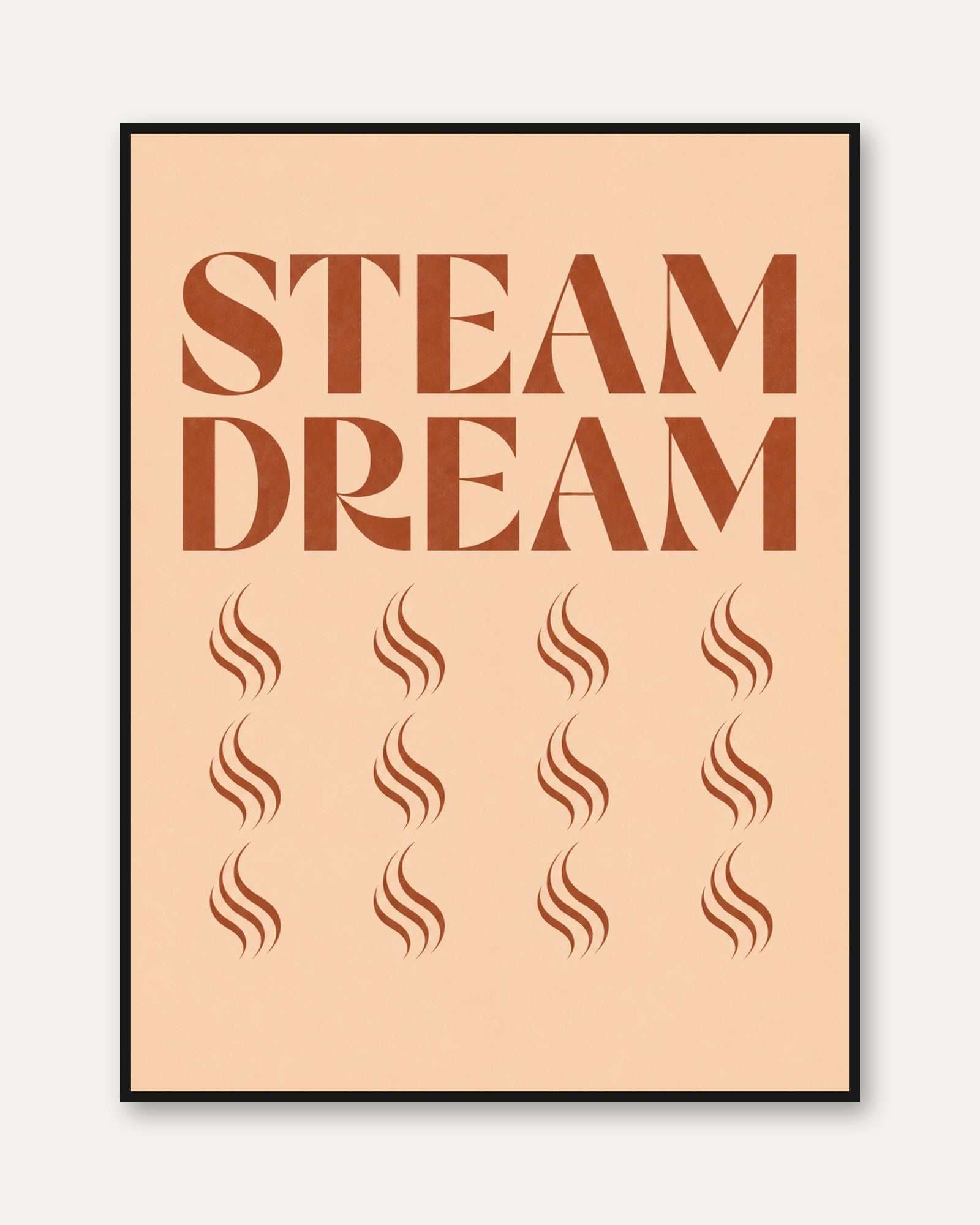 Retro Coffee Print – Vintage Typography - framed