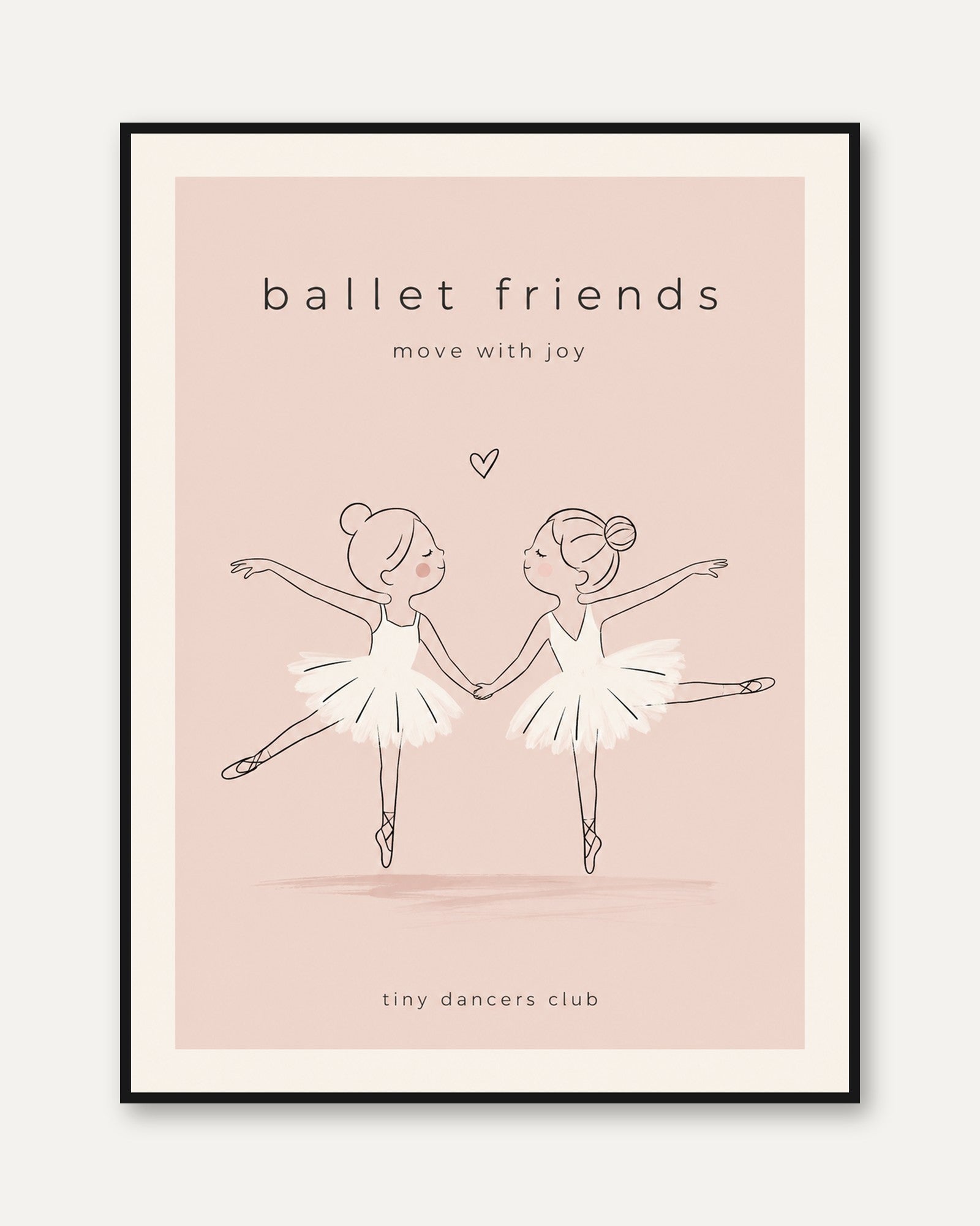 Ballet Nursery Print – Girls Room Wall Art - framed