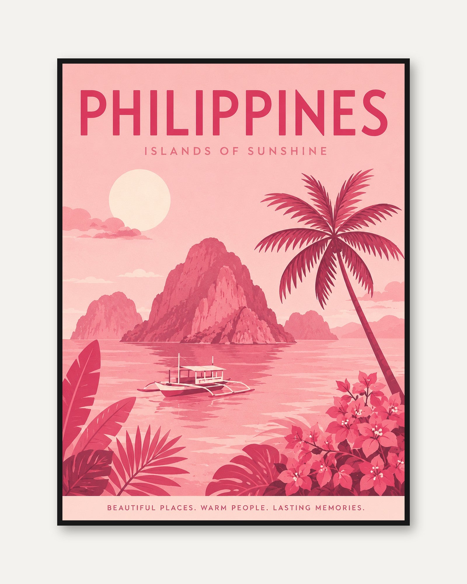 Philippines Travel Poster - framed