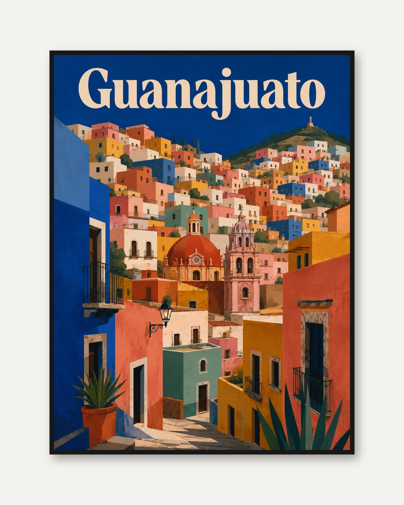 Guanajuato Travel Poster - framed