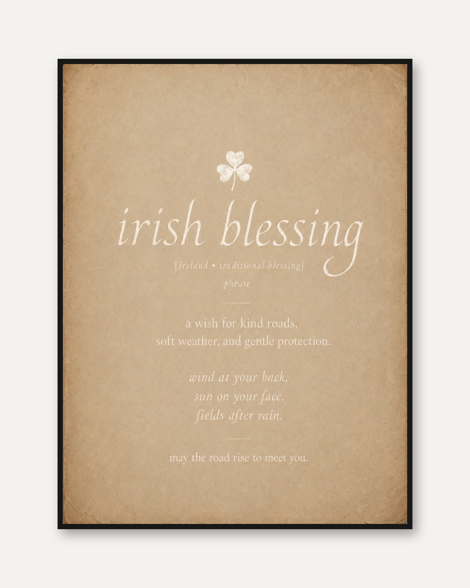 Irish Blessing Wall Art - framed
