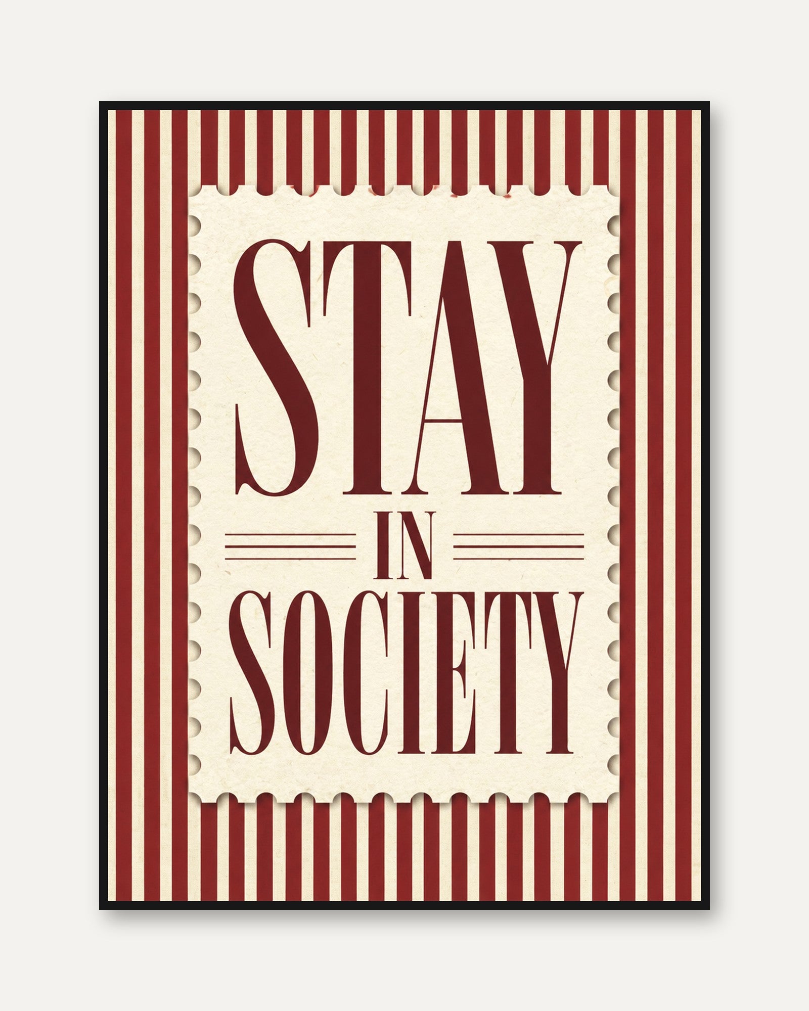 Vintage Typography Print - framed