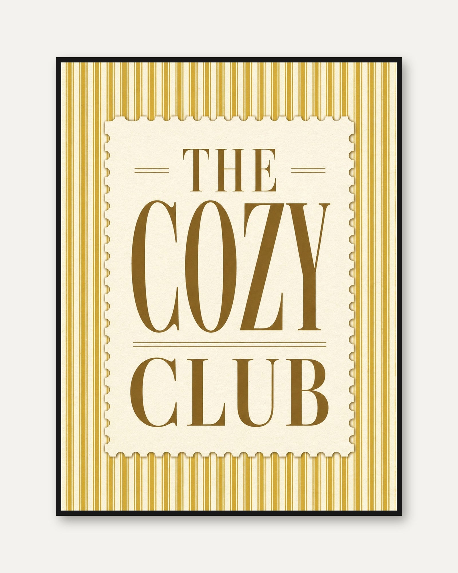 Cozy Typography Print – Warm Home Decor - framed