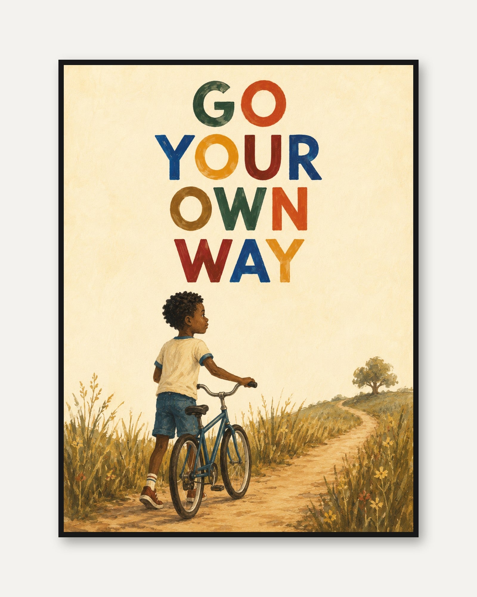 Motivational Kids Room Wall Art - framed