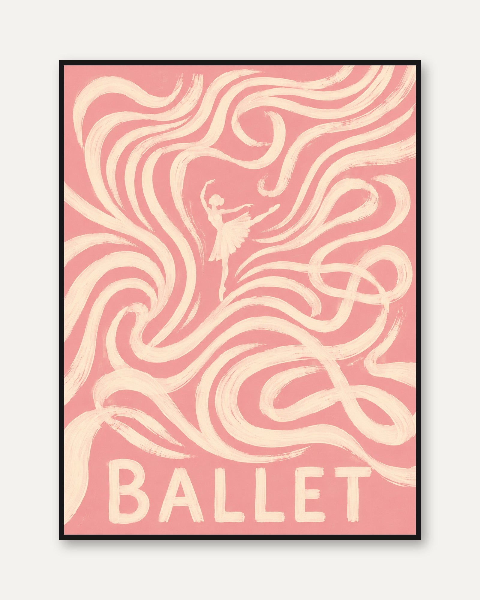 Ballet Poster – Retro Dance Wall Art - framed