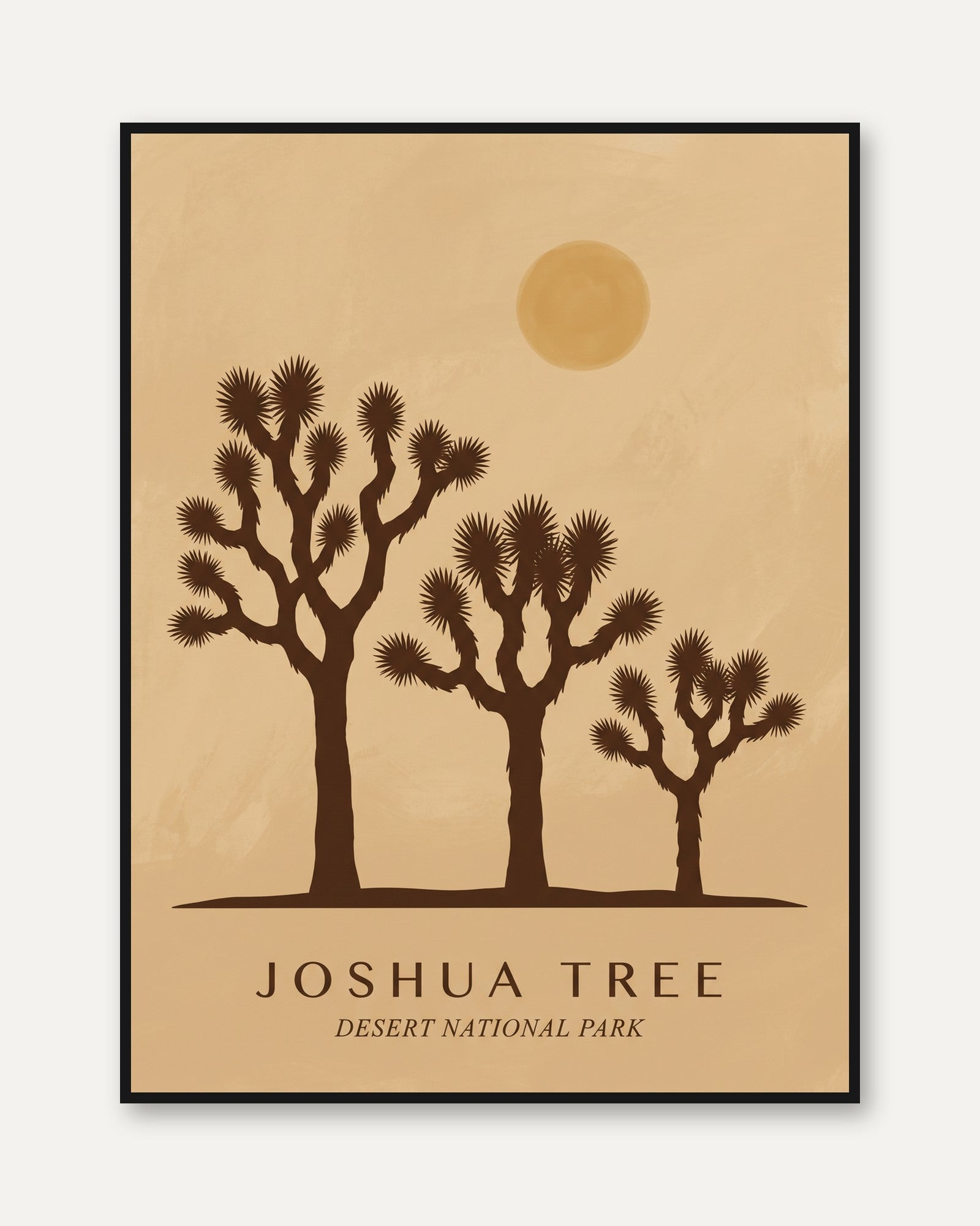 Joshua Tree National Park Poster: Minimalist Boho Art (Multiple Sizes) - framed