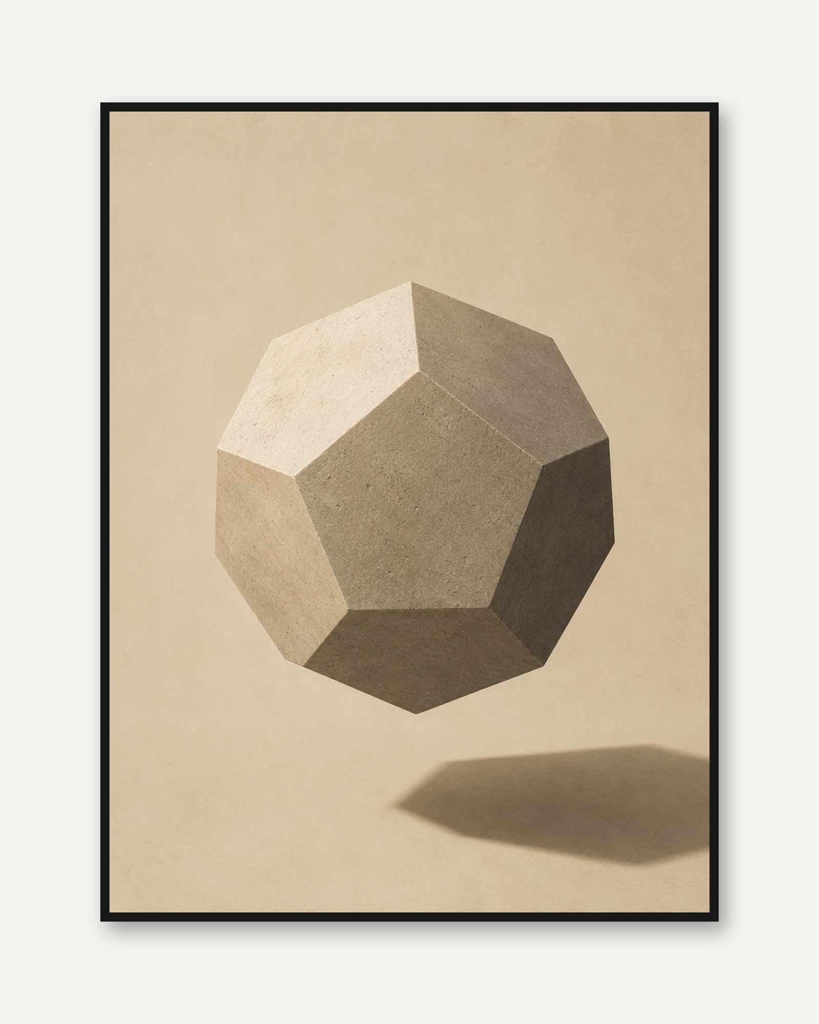 Geometric Wall Art – Abstract Shape Print - framed