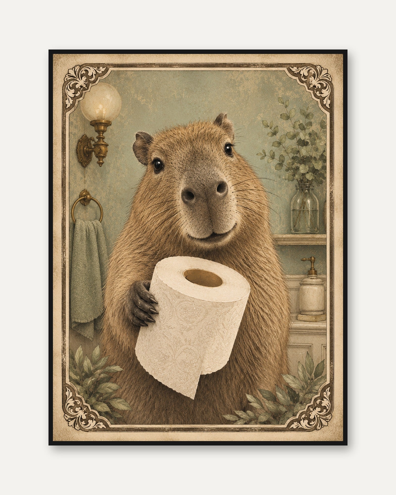 Capybara Wall Art - framed
