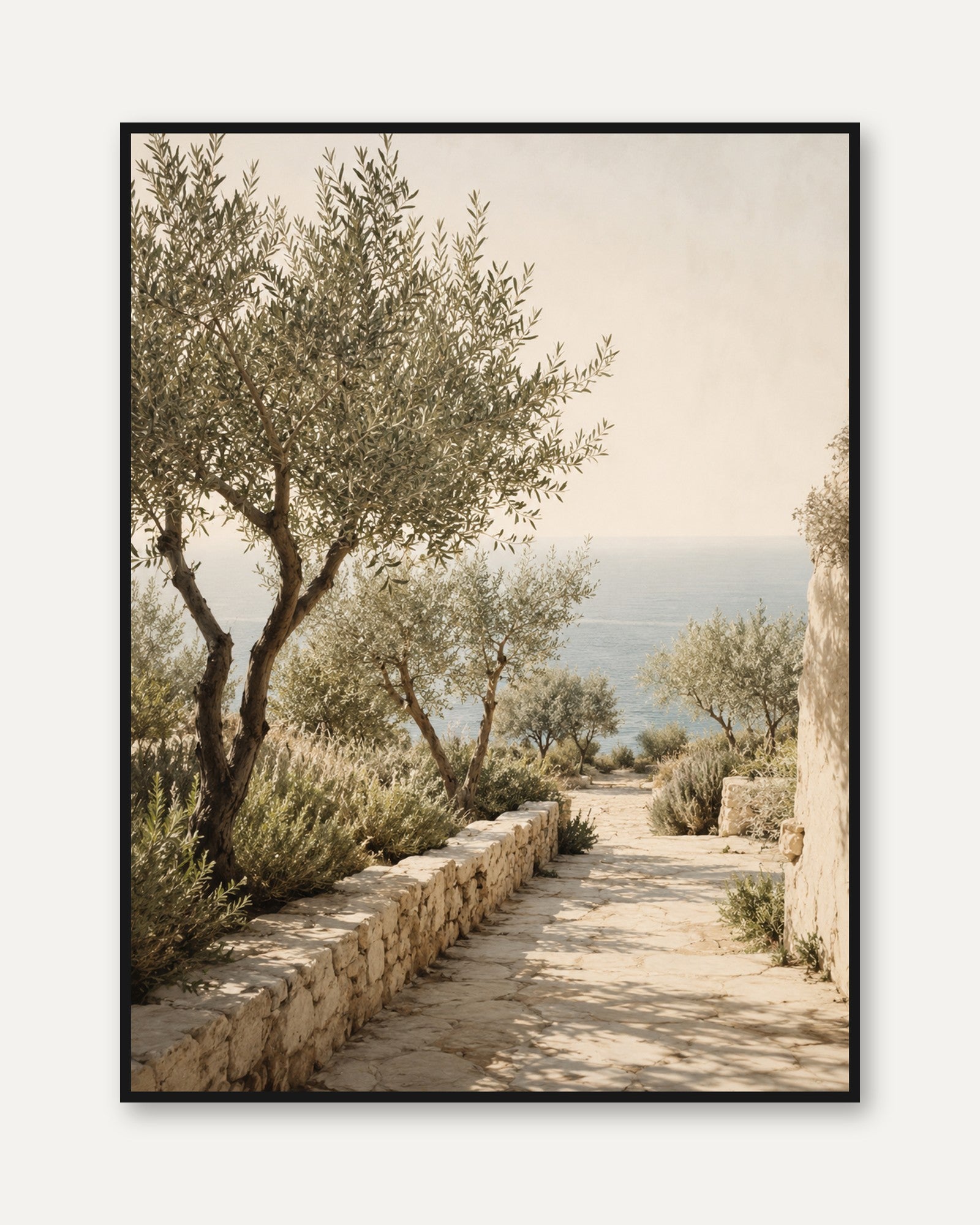 Olive Tree Pathway Wall Art - framed