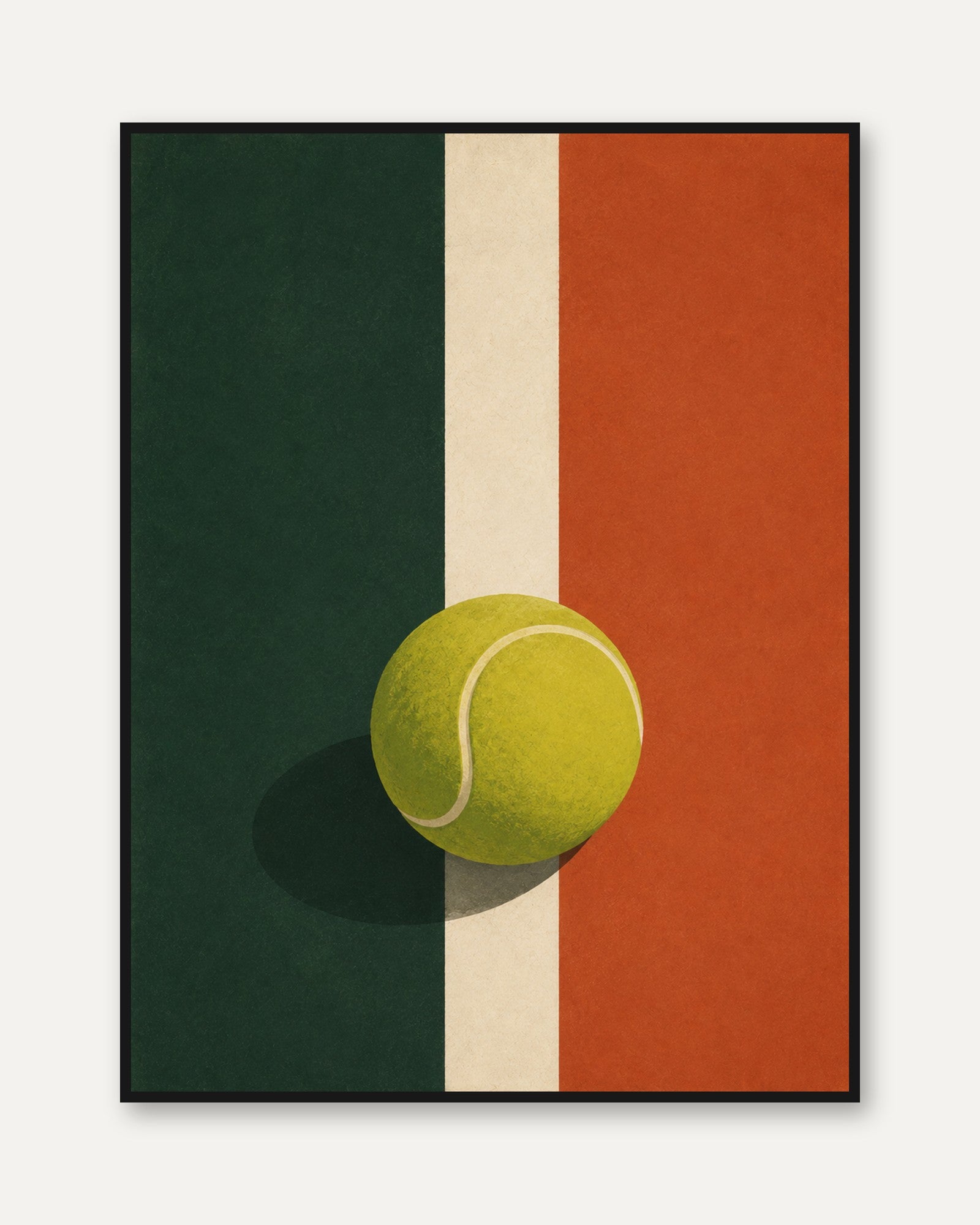 Tennis Wall Art – Minimalist Sports Print - framed