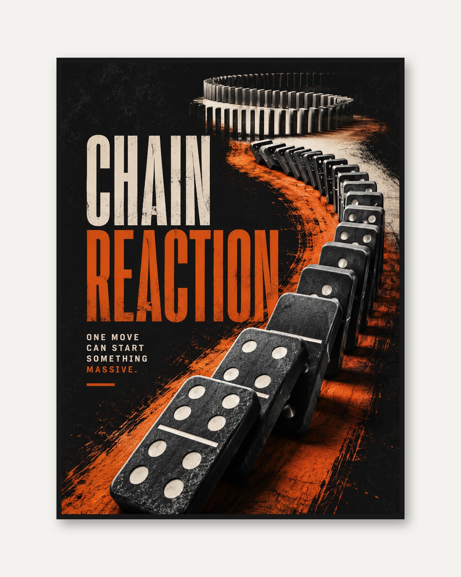 Motivational Wall Art – Chain Reaction Print - framed