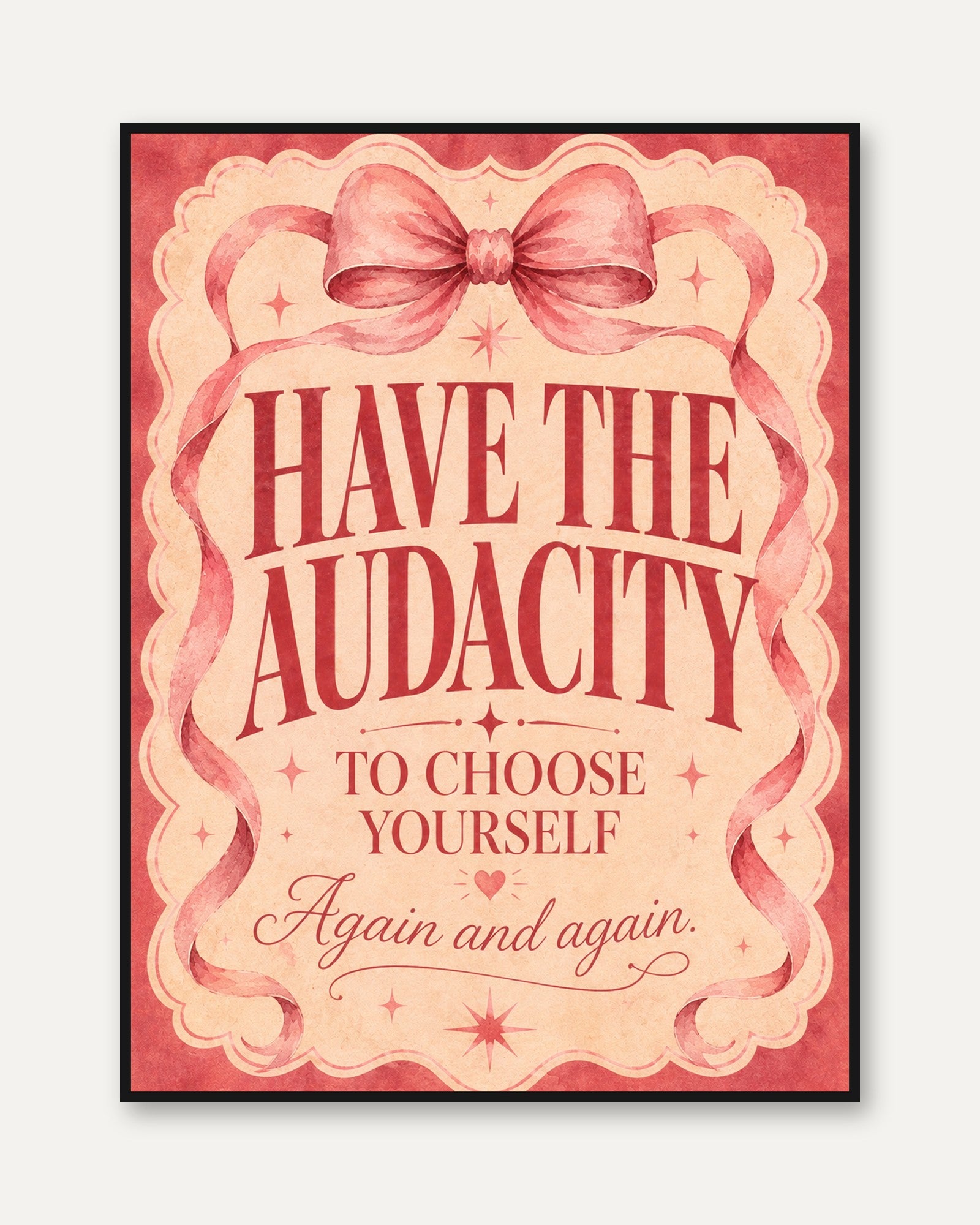 Self Love Wall Art – Empowerment Quote Print - framed