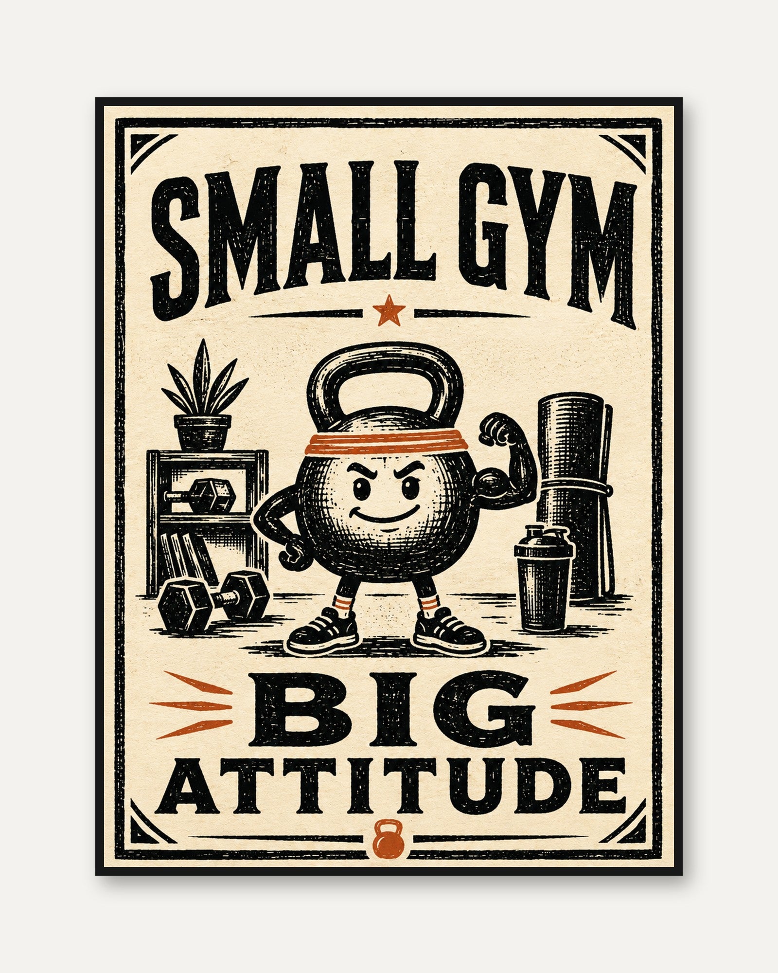 Gym Motivational Poster - framed