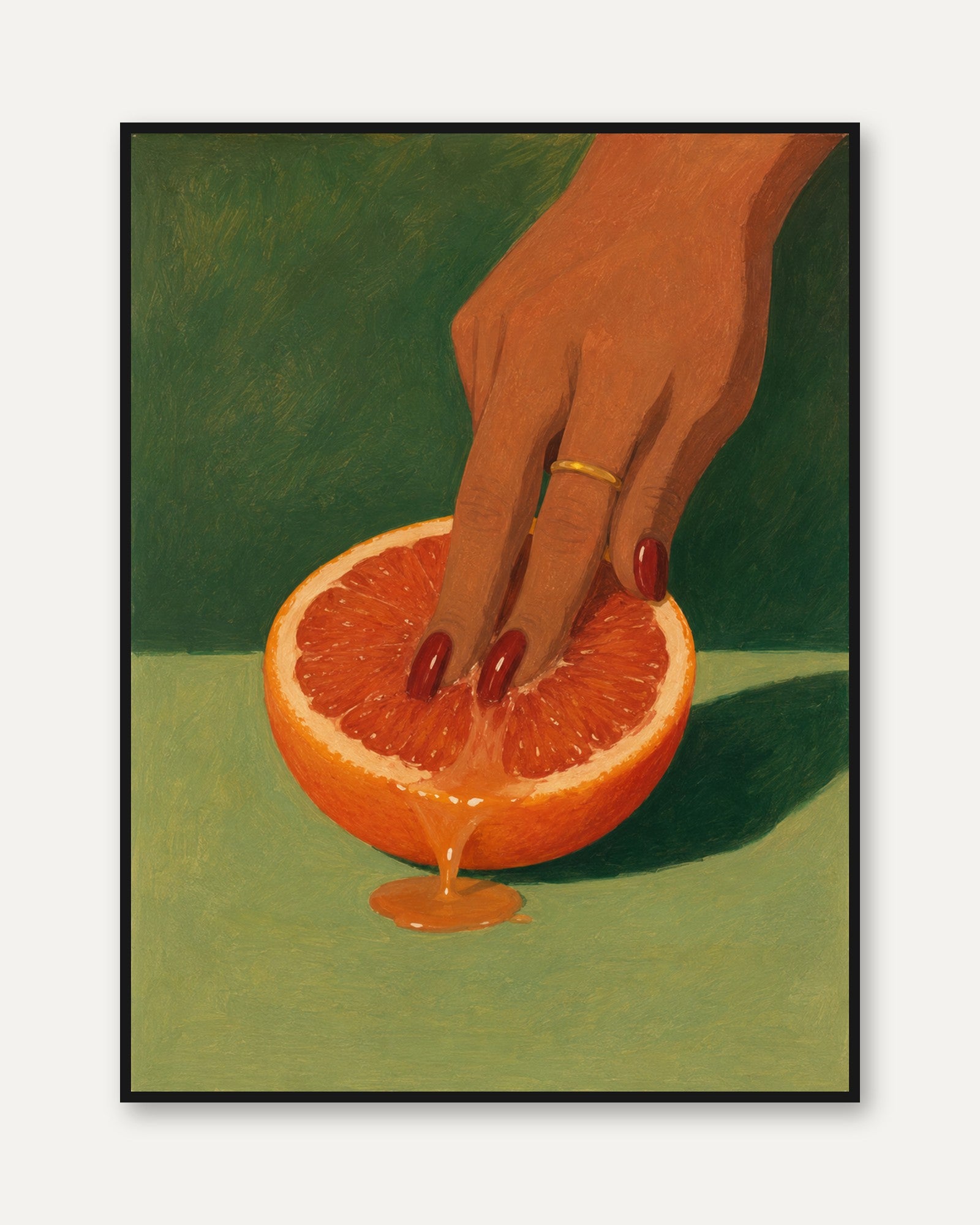 Orange Kitchen Wall Art – Food Print - framed