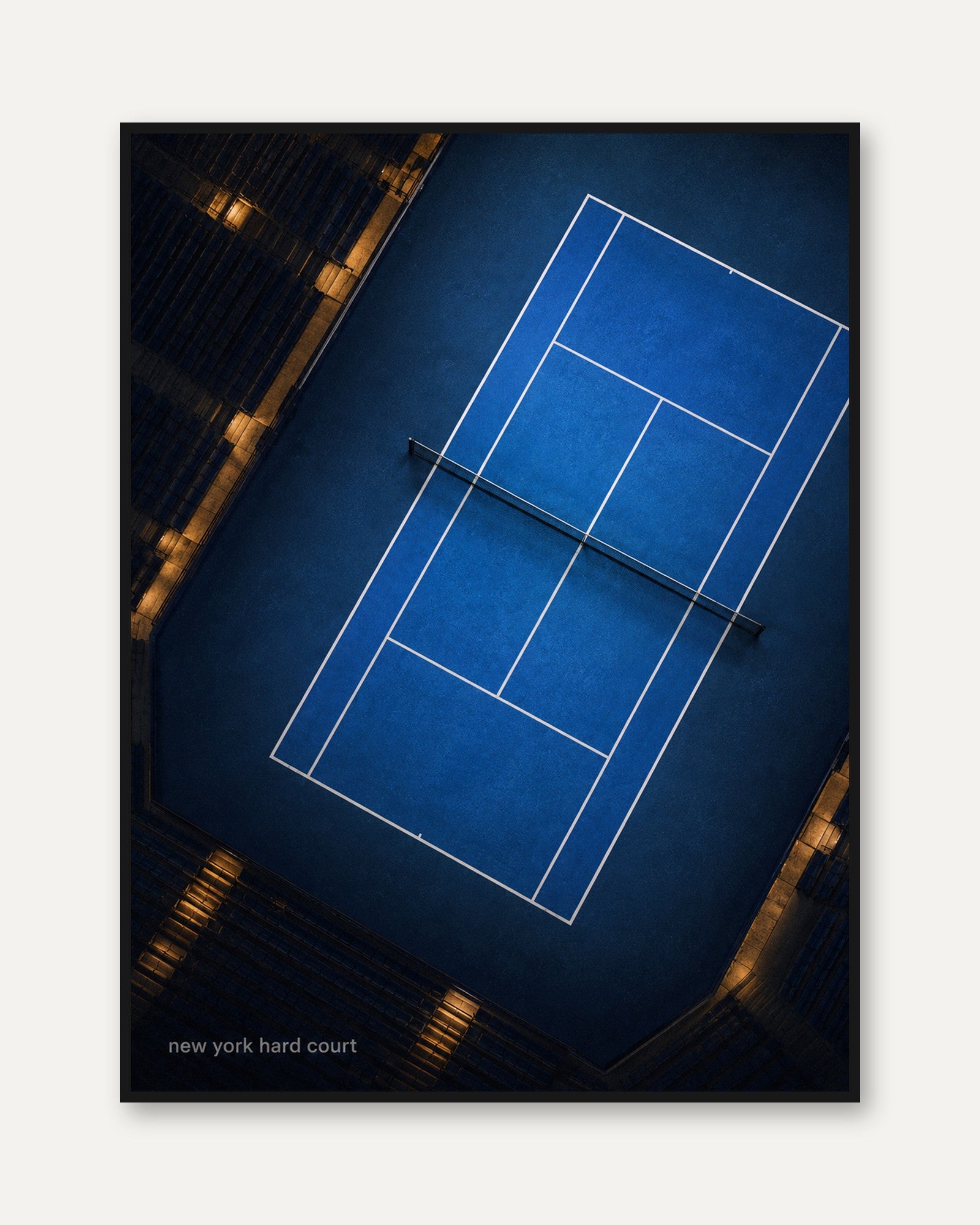 Tennis Court Wall Art – Aerial Sports Print - framed