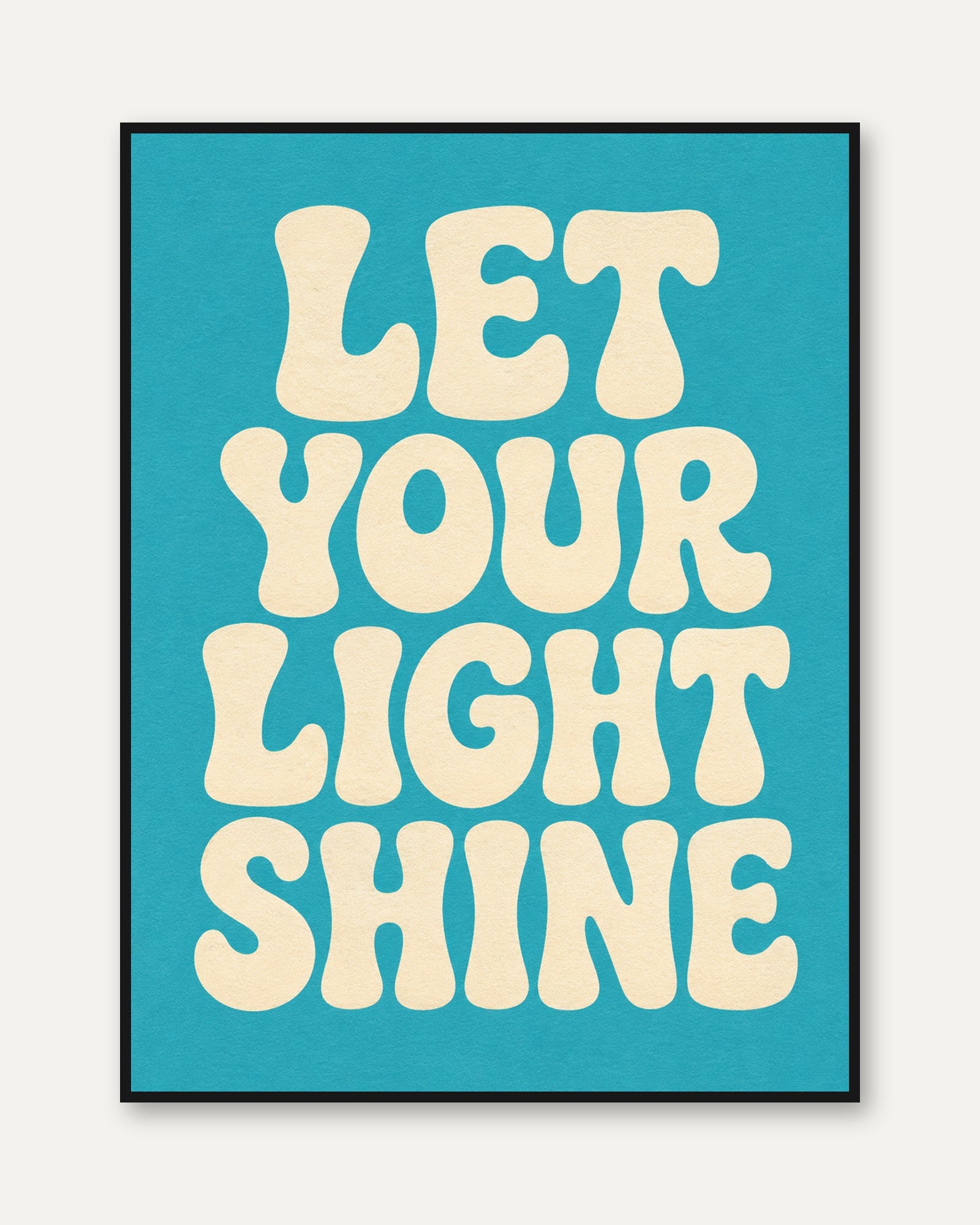 Motivational Wall Art: 70s Retro Typography - framed