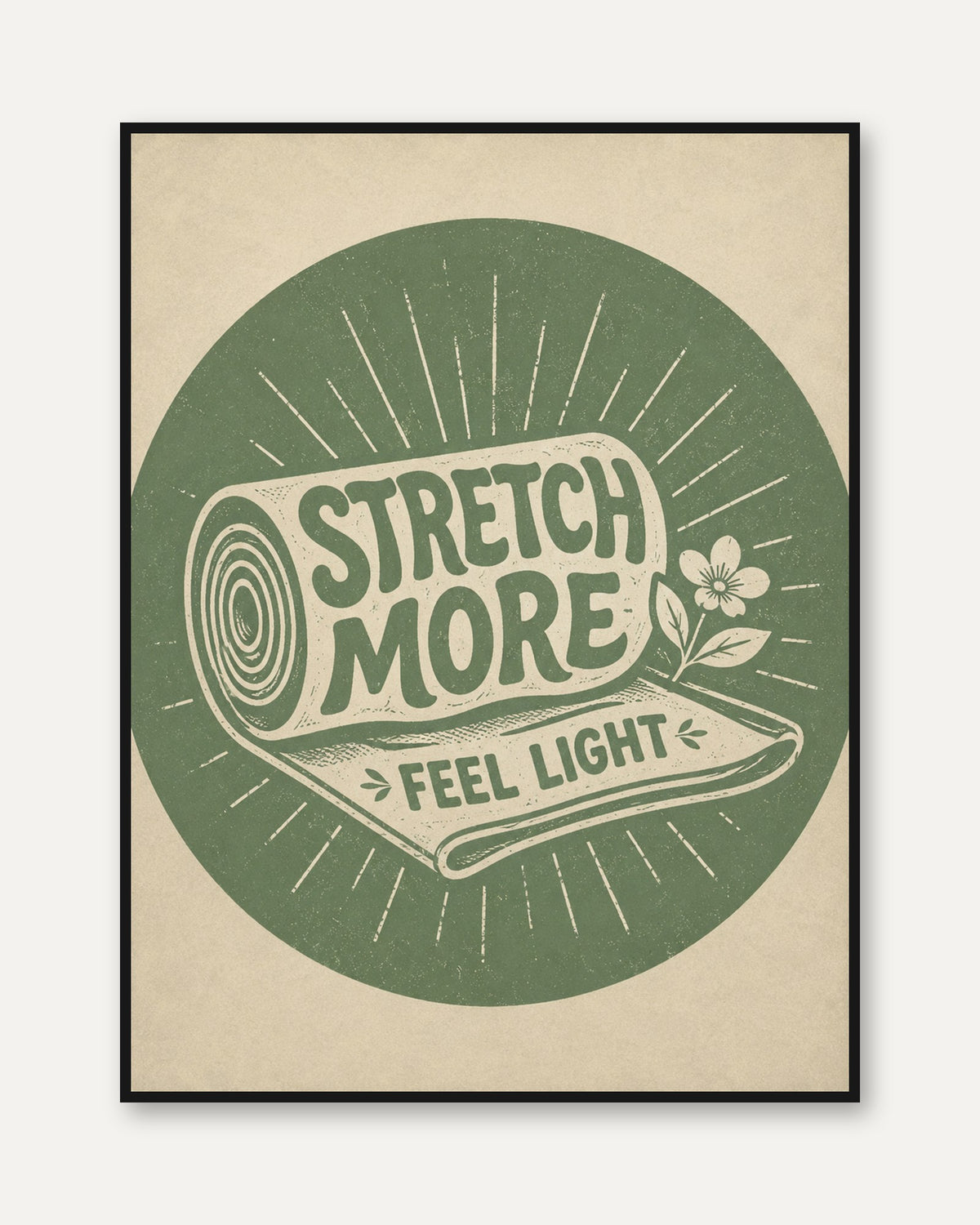 Motivational Yoga Wall Art - framed