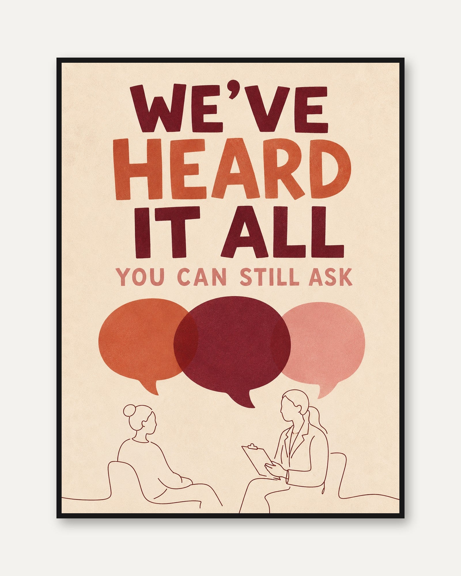 Mental Health Office Poster - framed