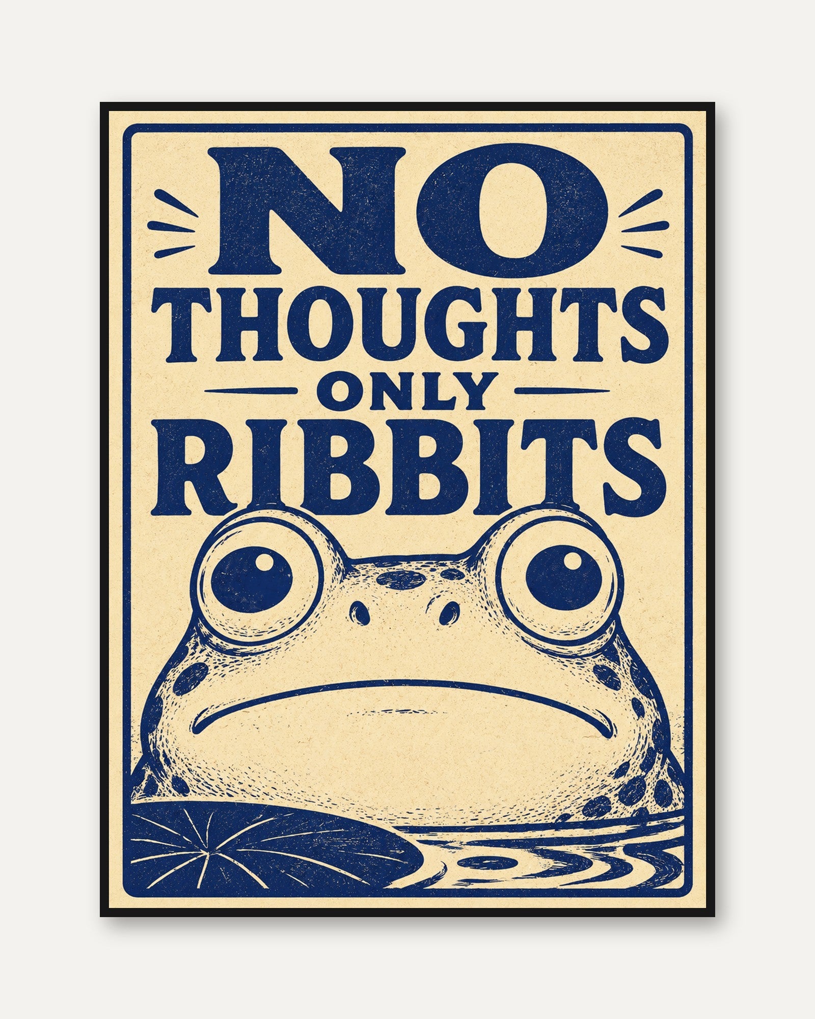 Vintage Frog Art Print - framed