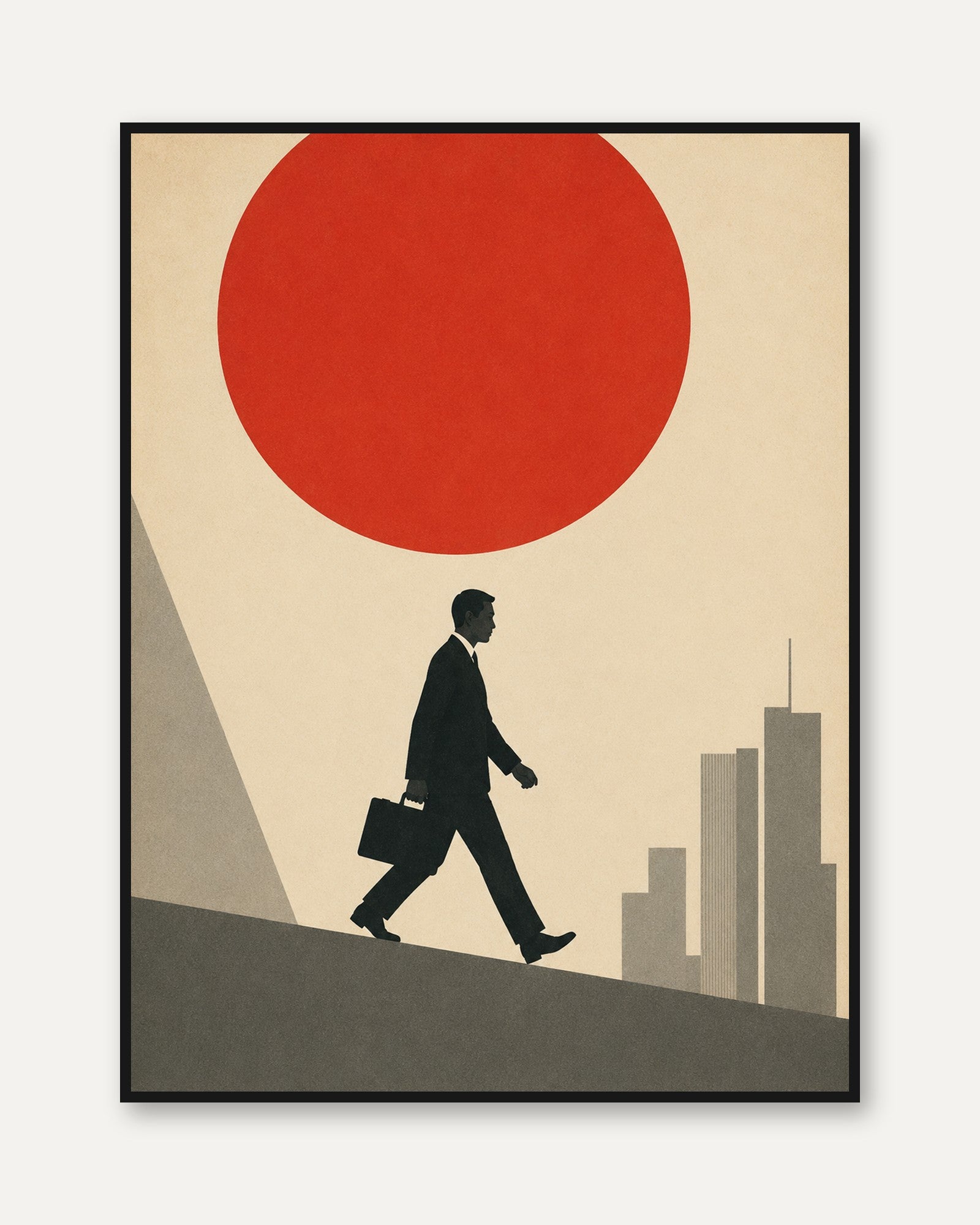 Minimalist Office Wall Art - framed