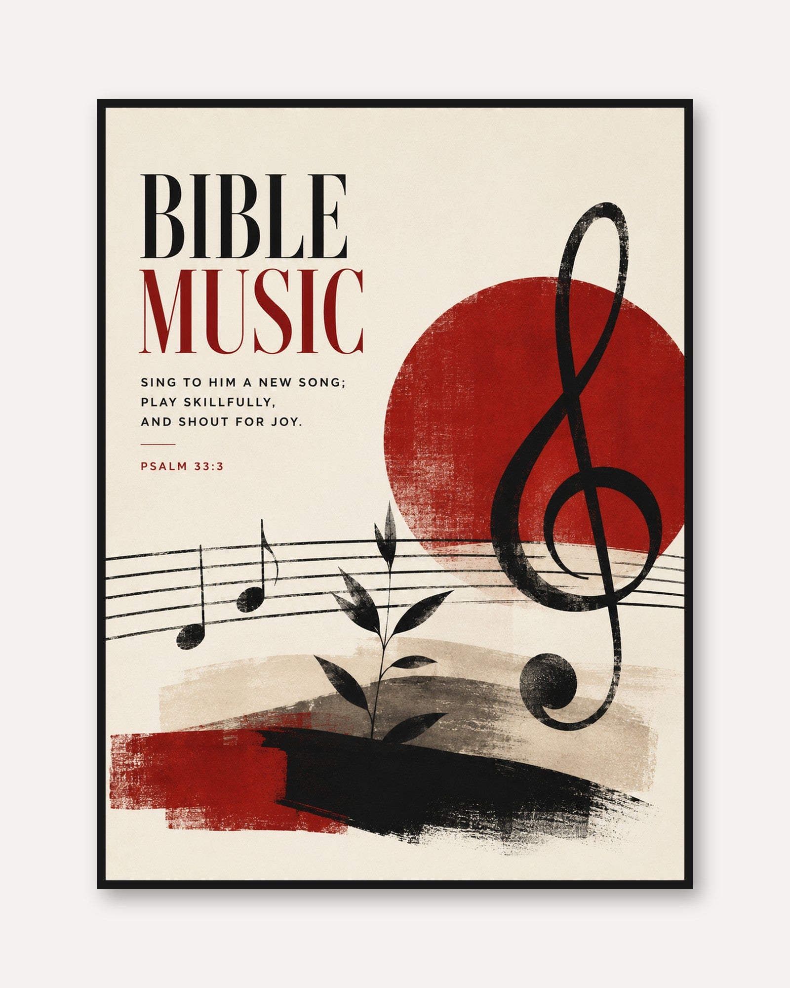 Christian Music Wall Art - framed