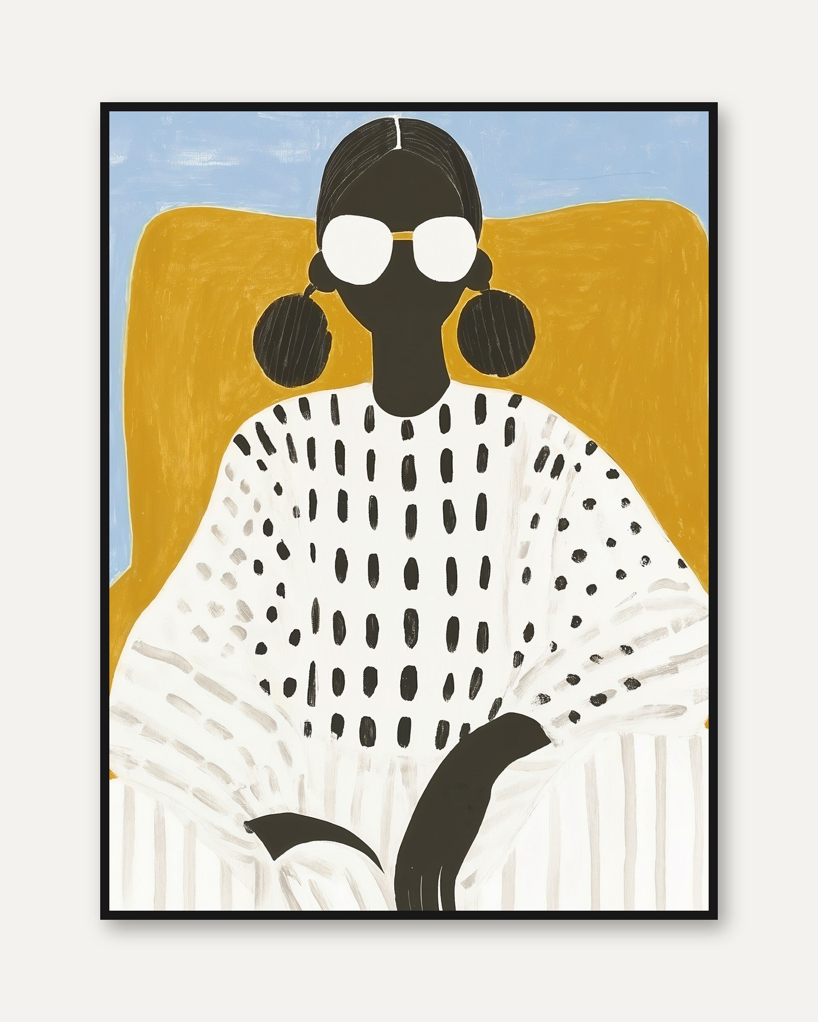 Minimalist Woman Portrait Print - framed
