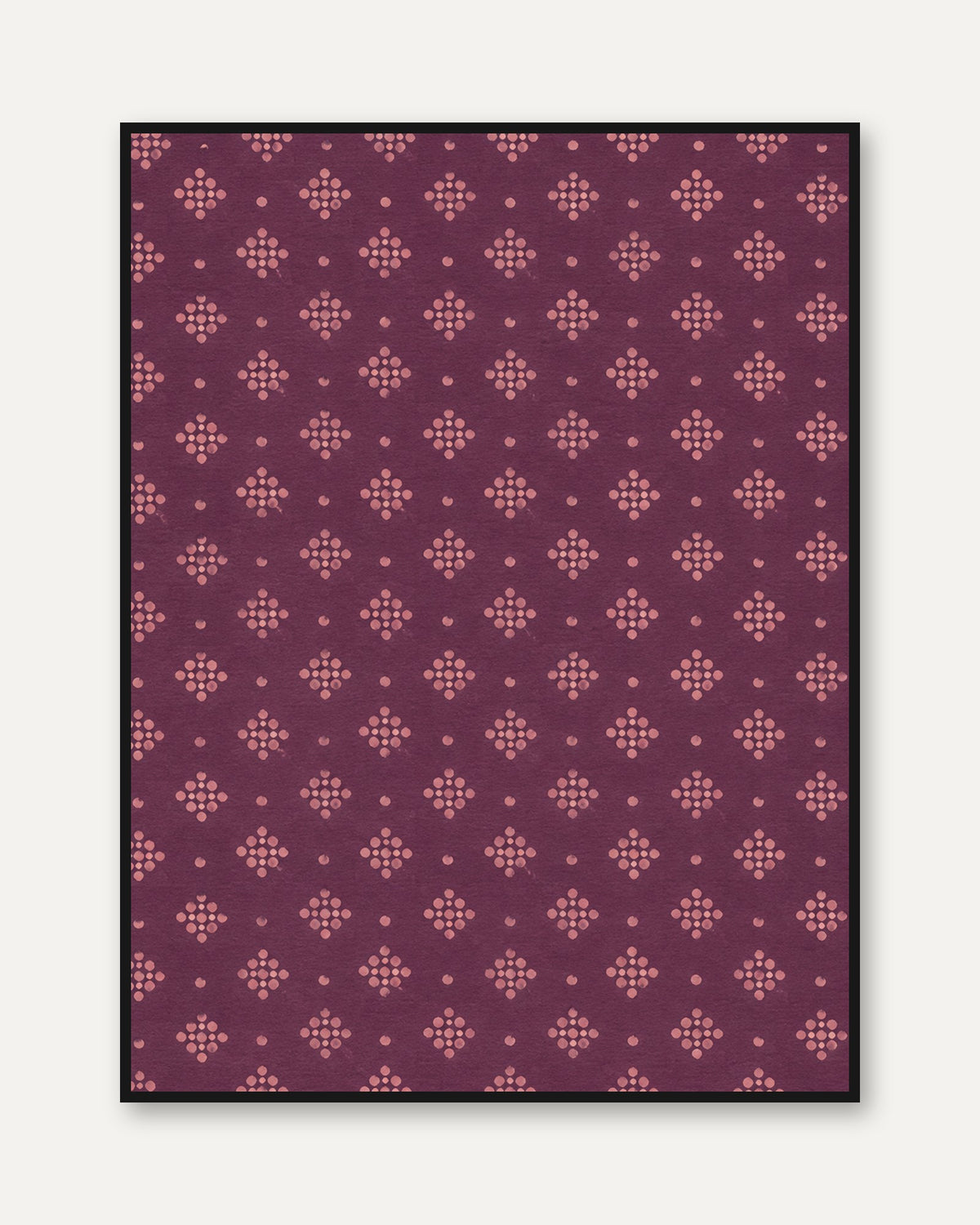 Boho Geometric Wall Art Print - framed