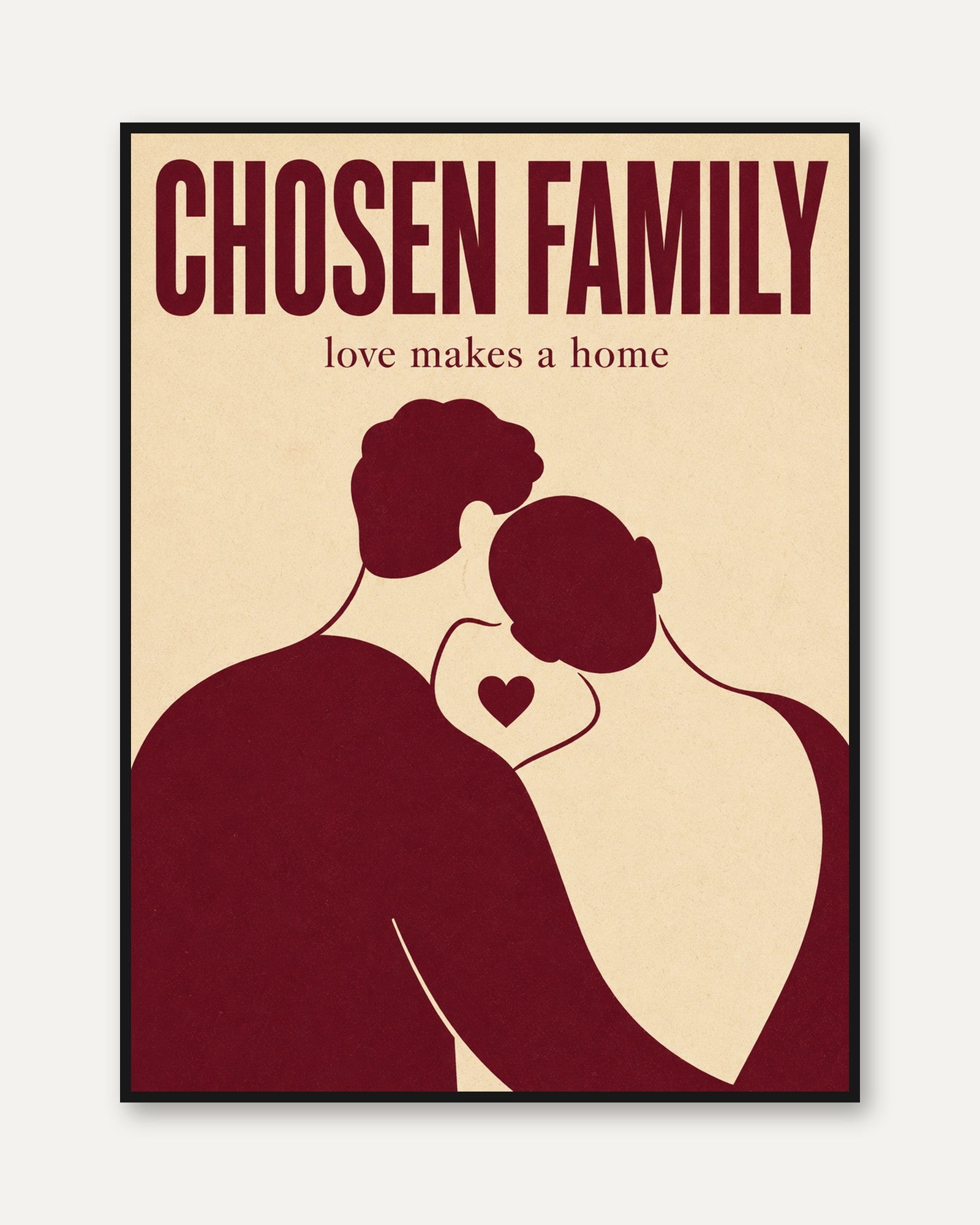 Chosen Family Quote Wall Art - framed
