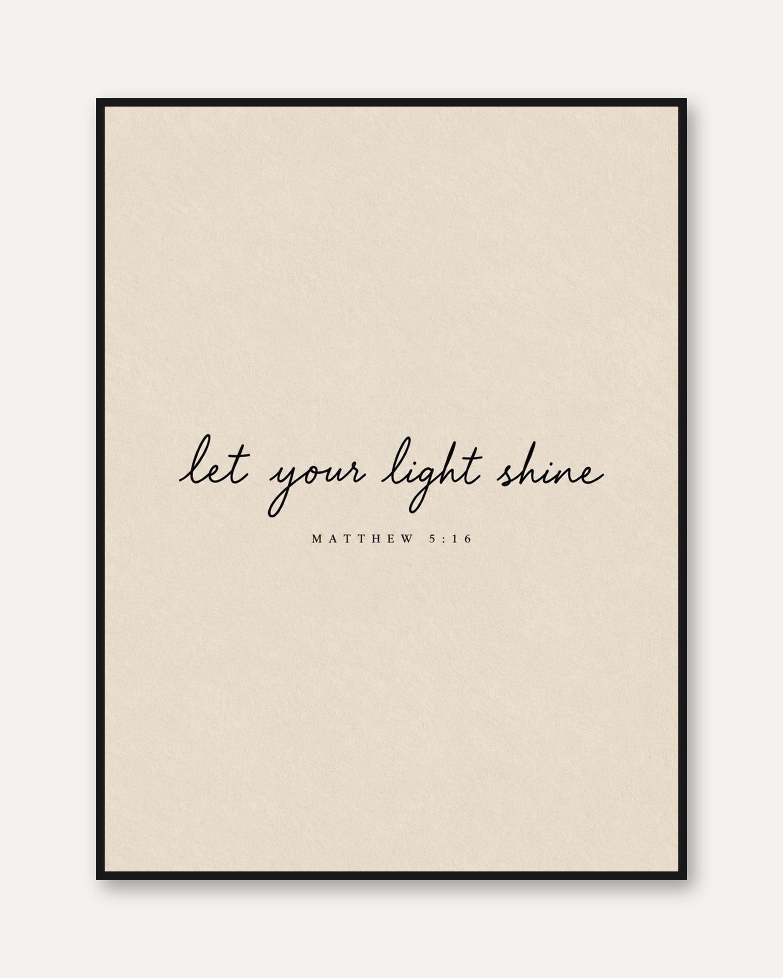 Let Your Light Shine Wall Art - framed