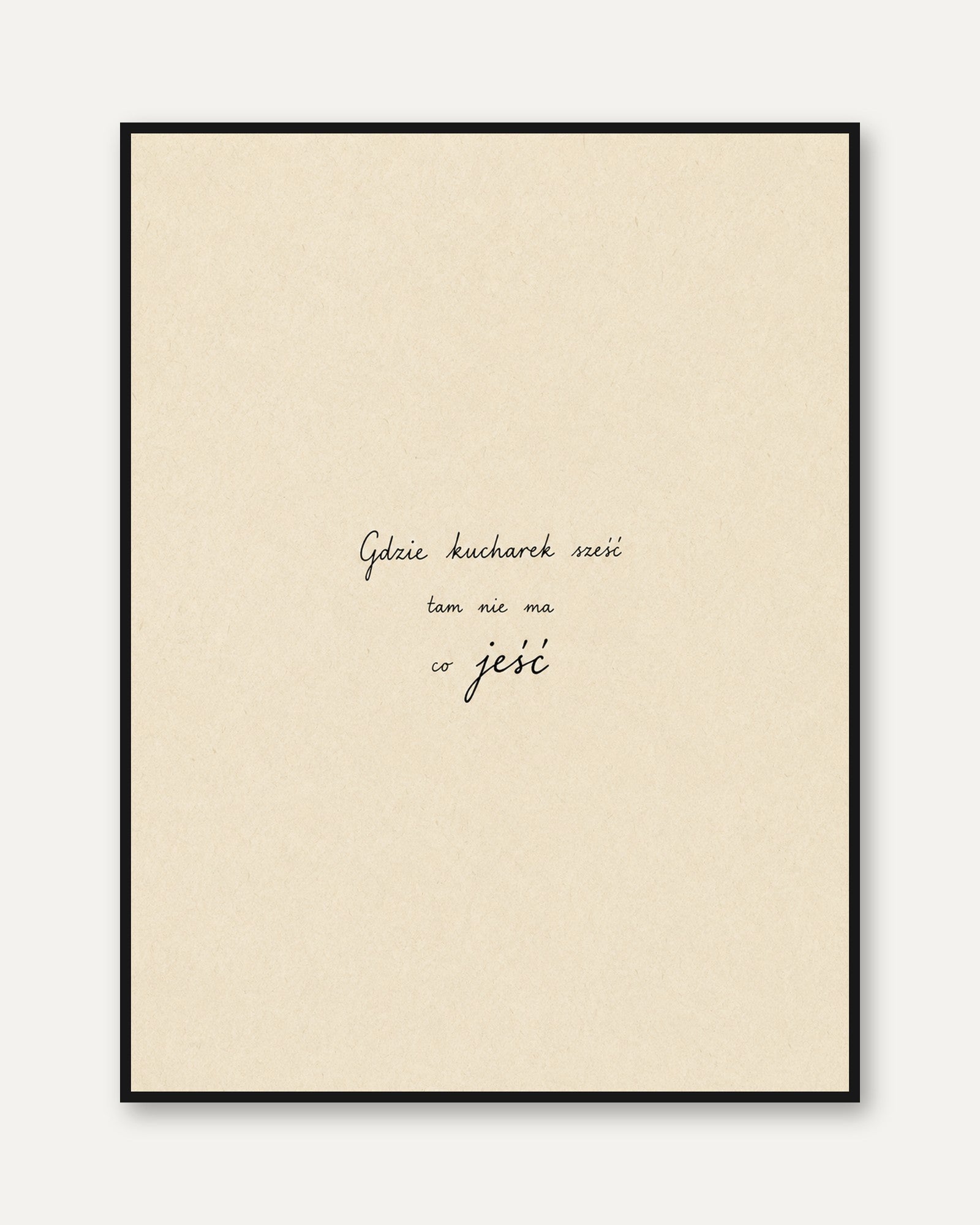 Calligraphy Quote Print: Polish Language Art (Minimalist Wall Decor) - framed