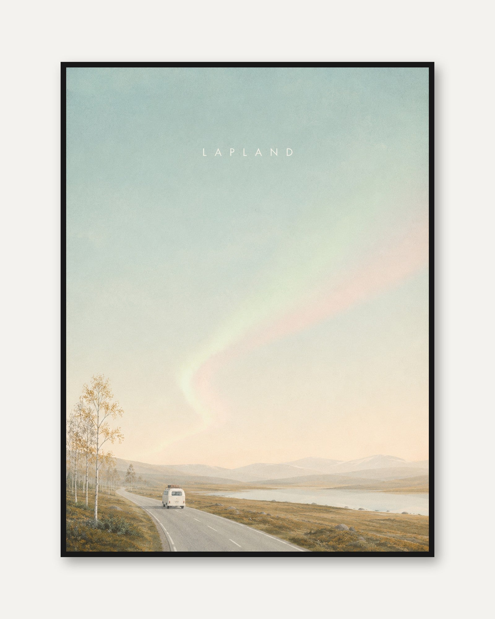 Lapland Travel Poster - framed
