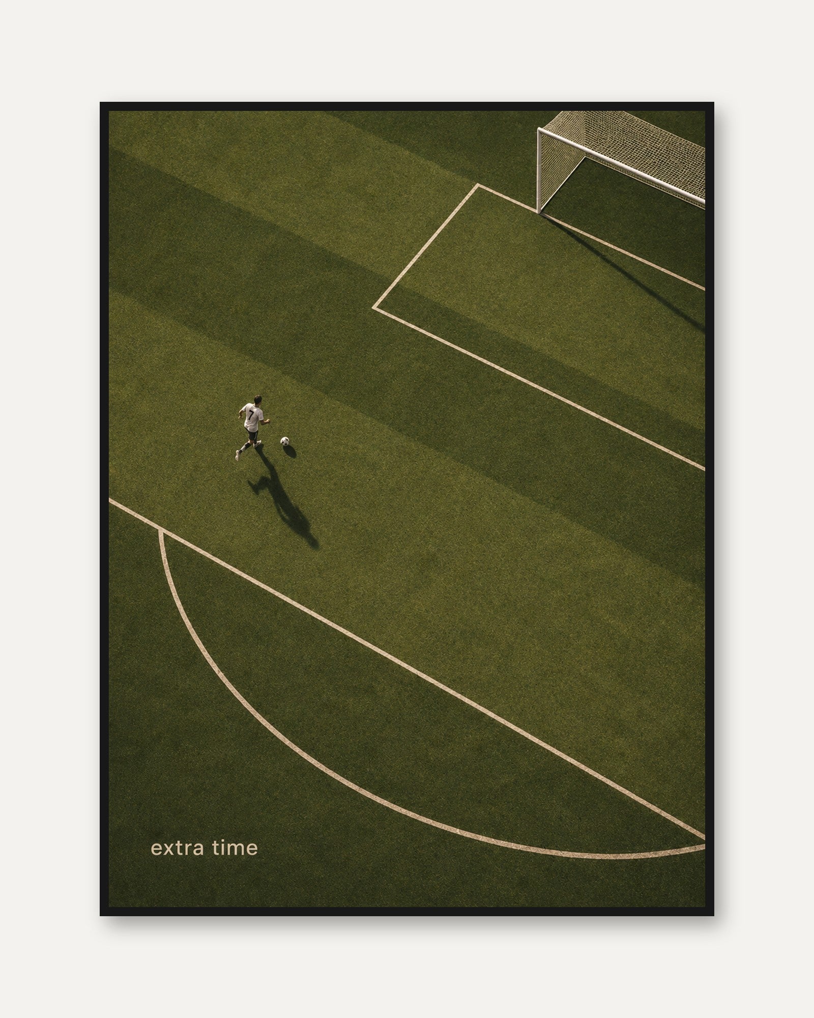 Soccer Field Wall Art – Football Pitch Poster - framed