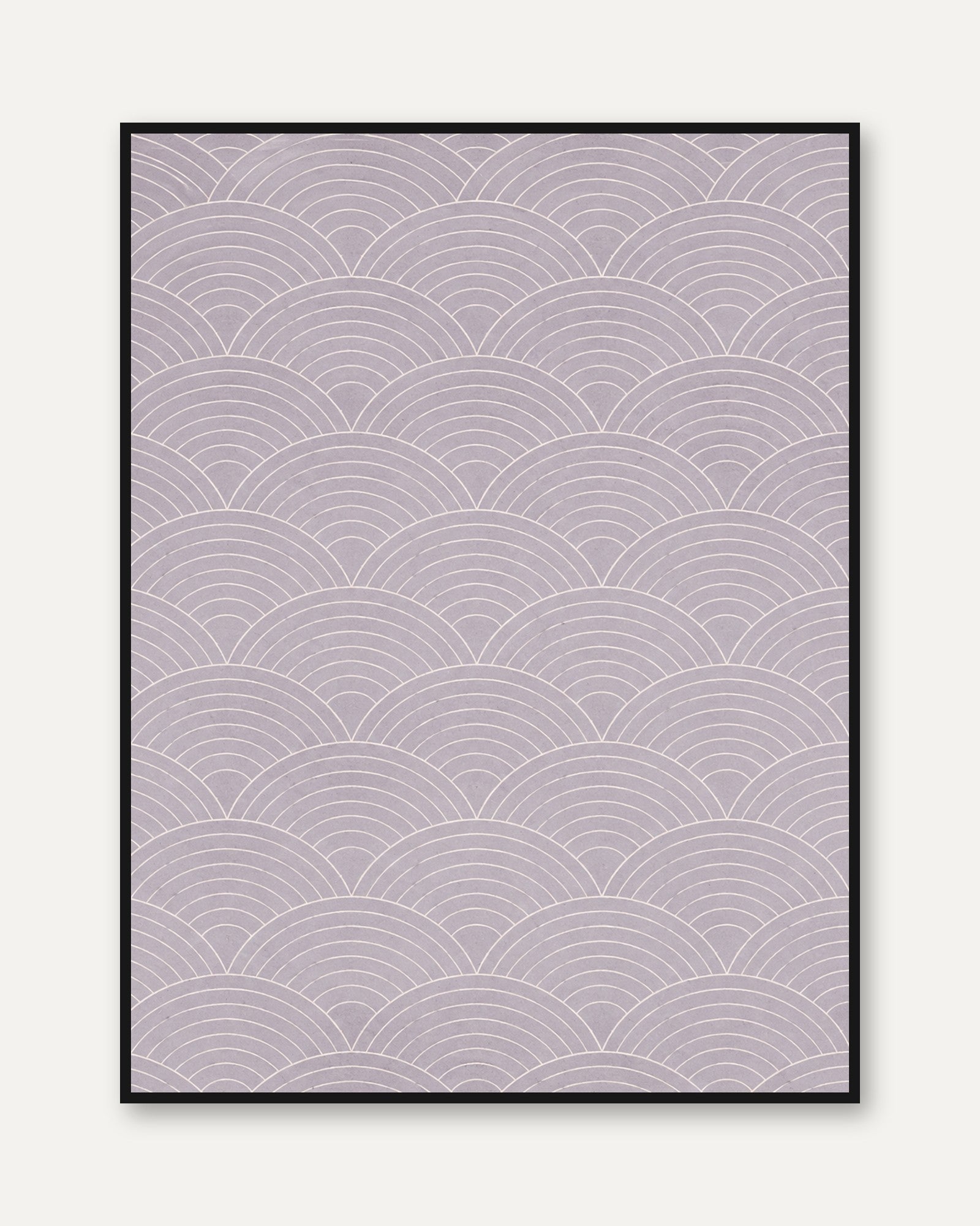 Japanese Seigaiha Wave Print - framed