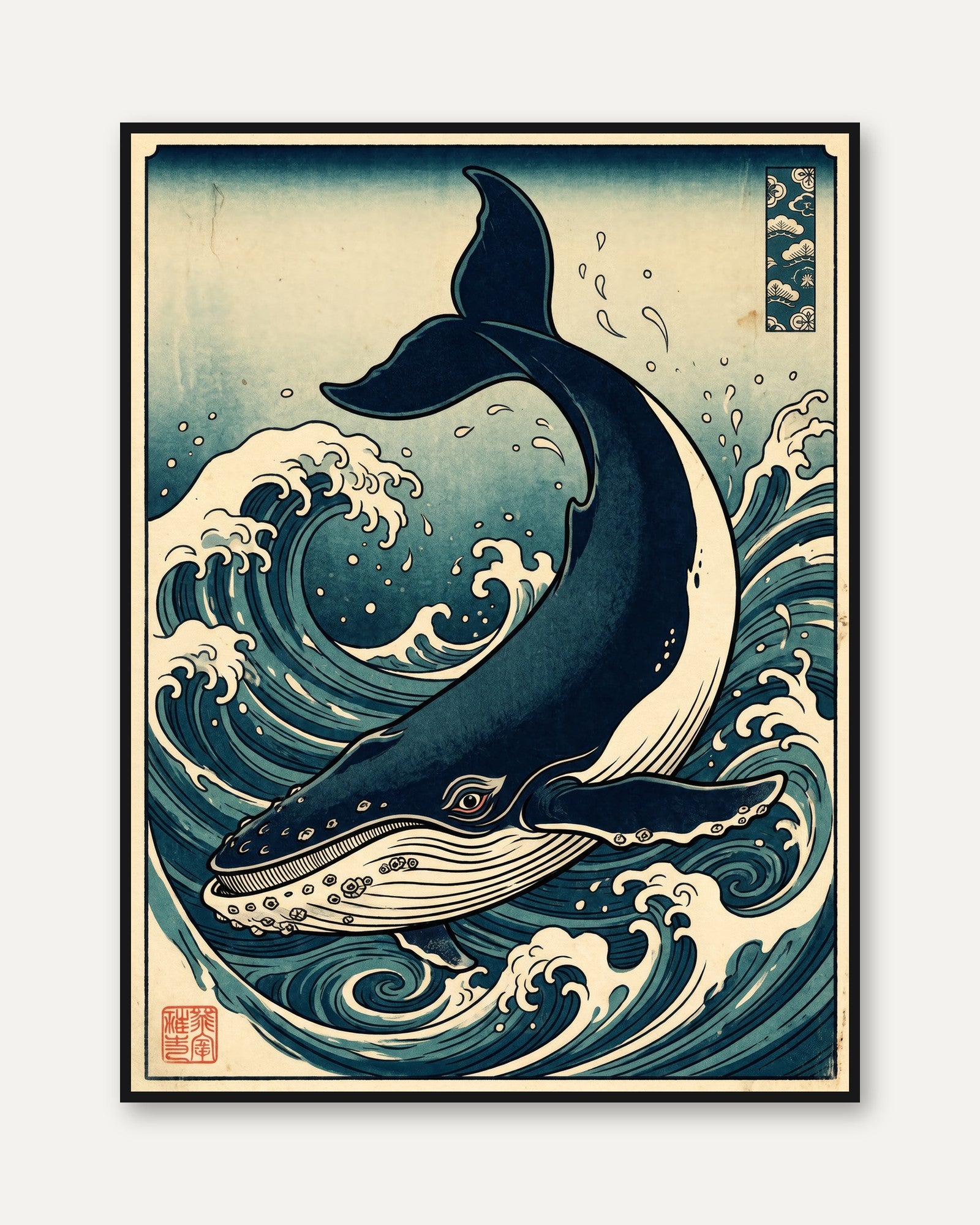 Orca Whale Print - framed