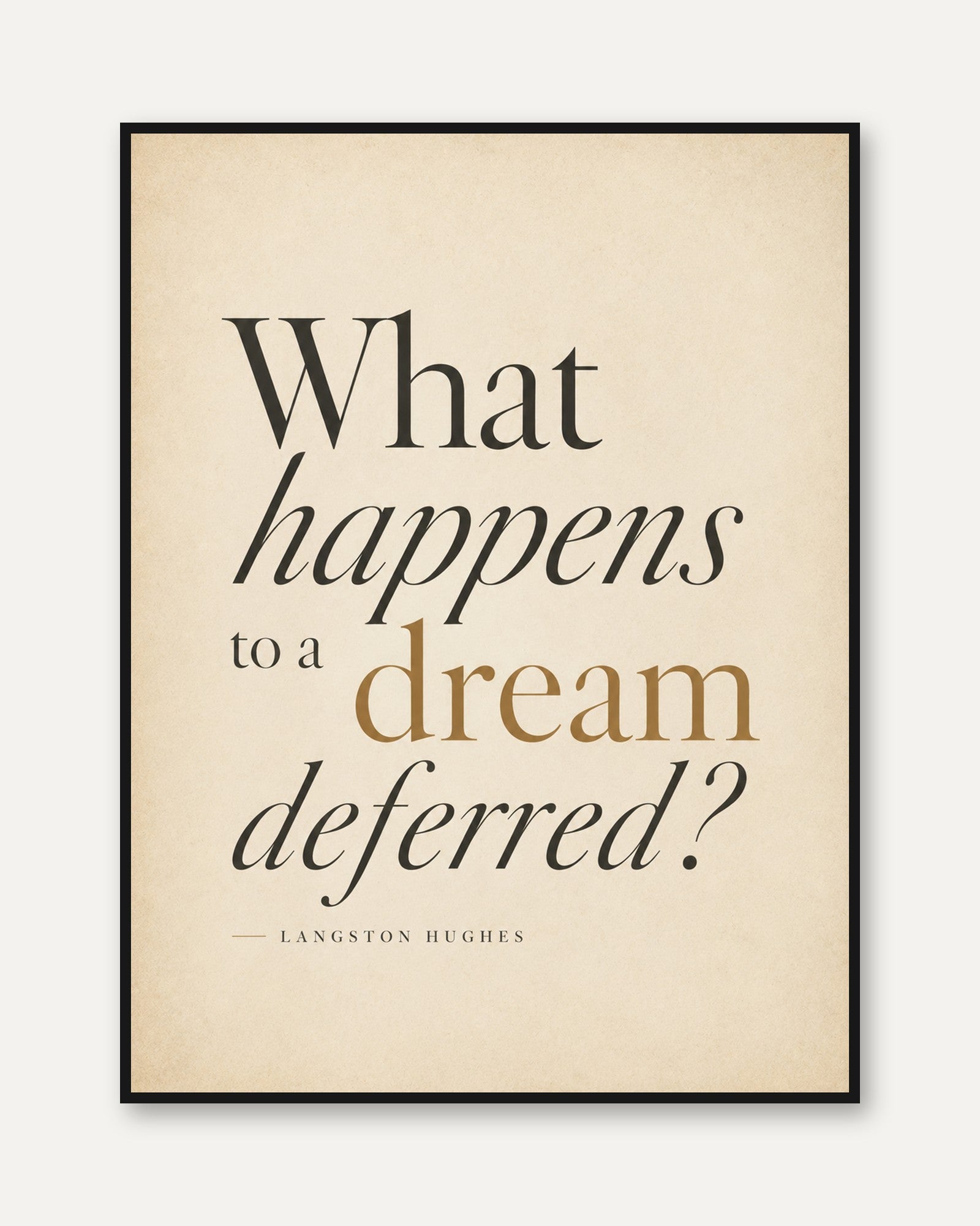 Inspirational Quote Print - framed