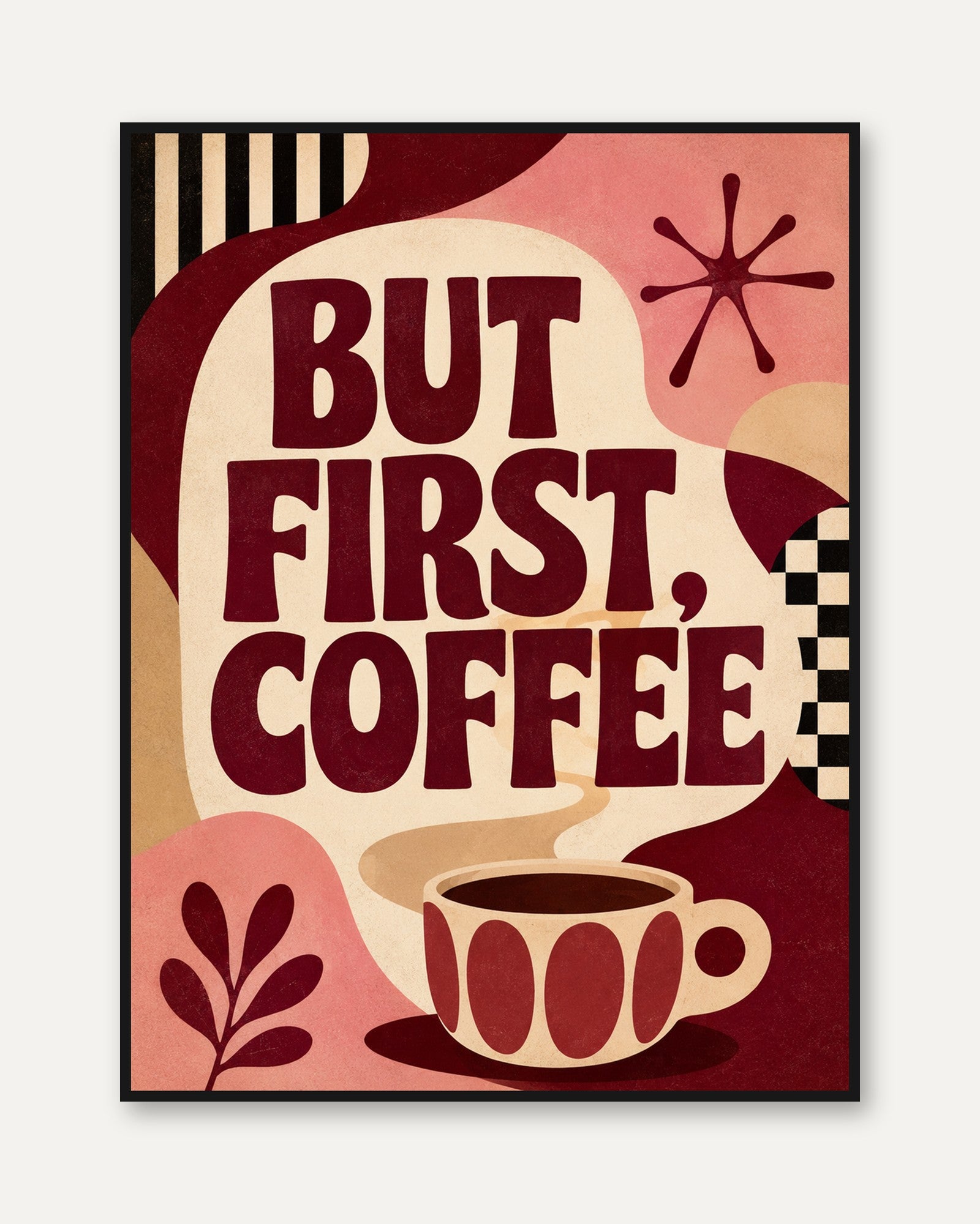 Retro Coffee Wall Art - framed