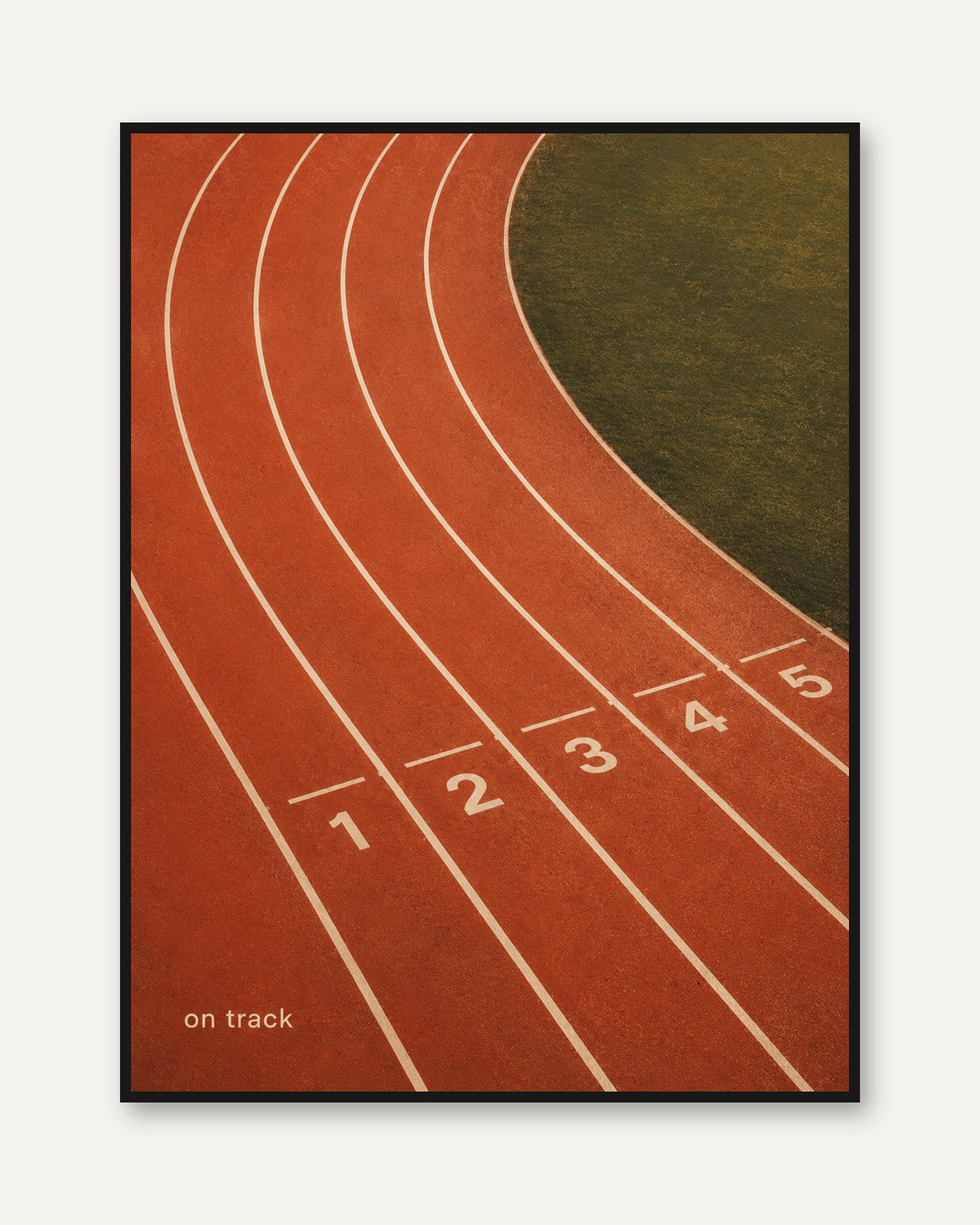 Running Track Poster – Sports Wall Art - framed