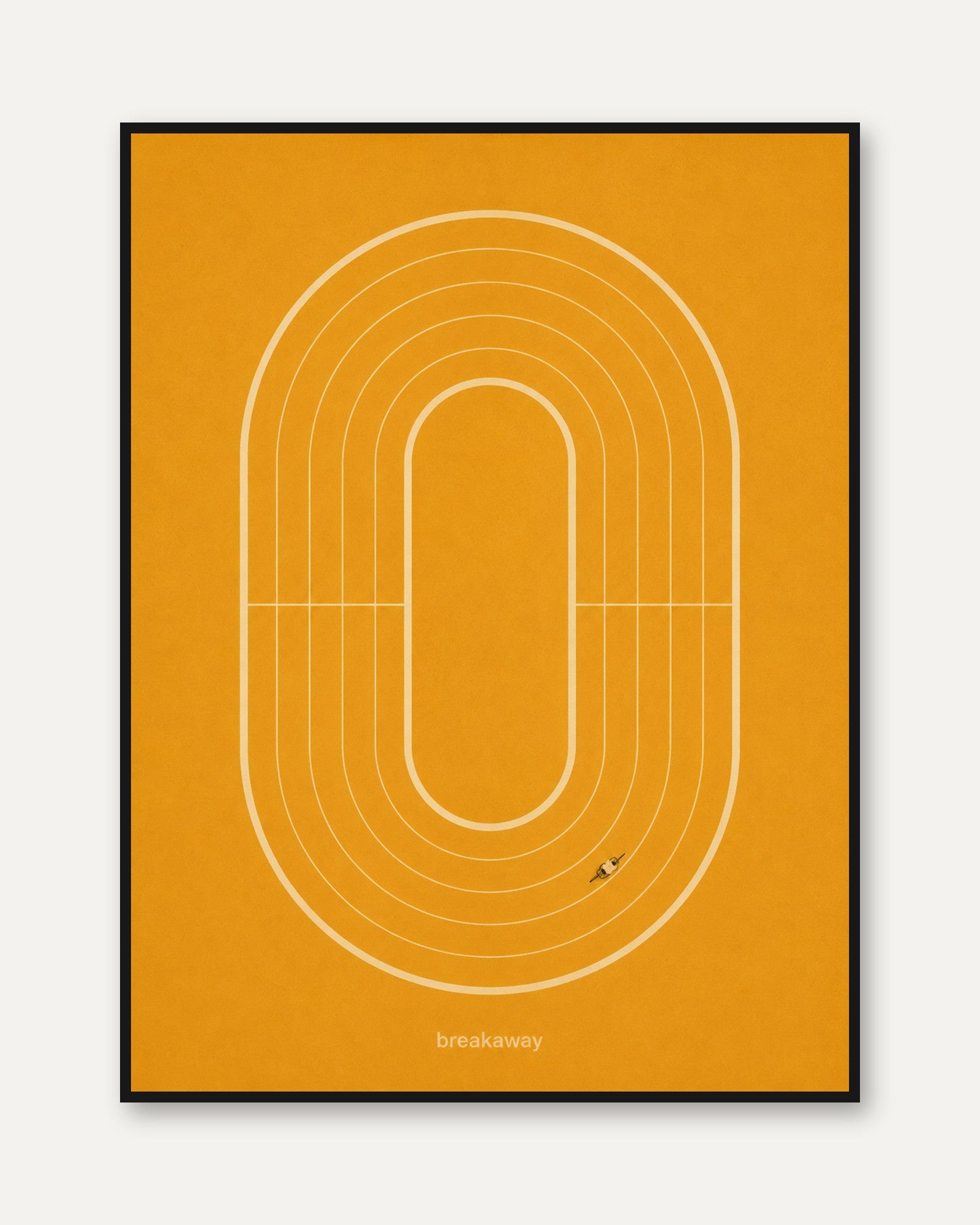 Minimalist Geometric Cycling Wall Art - framed