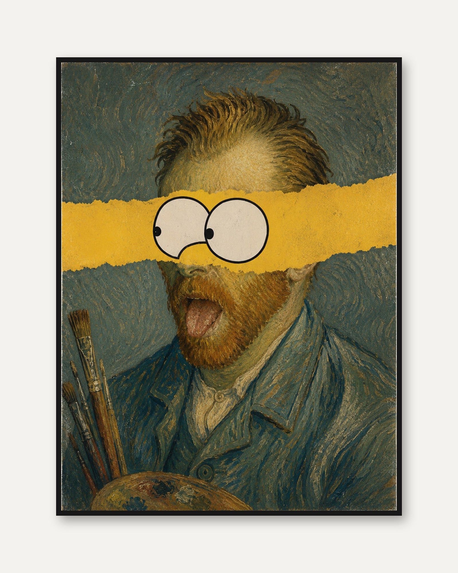 Funny Portrait Wall Art – Humorous Fine Art Print - framed