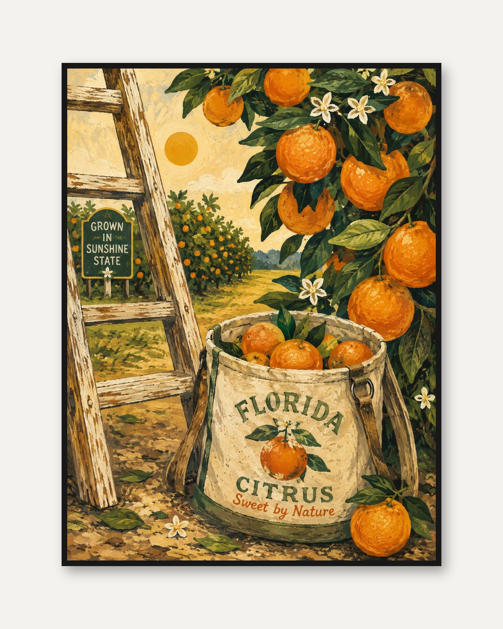 Florida Citrus Poster - framed