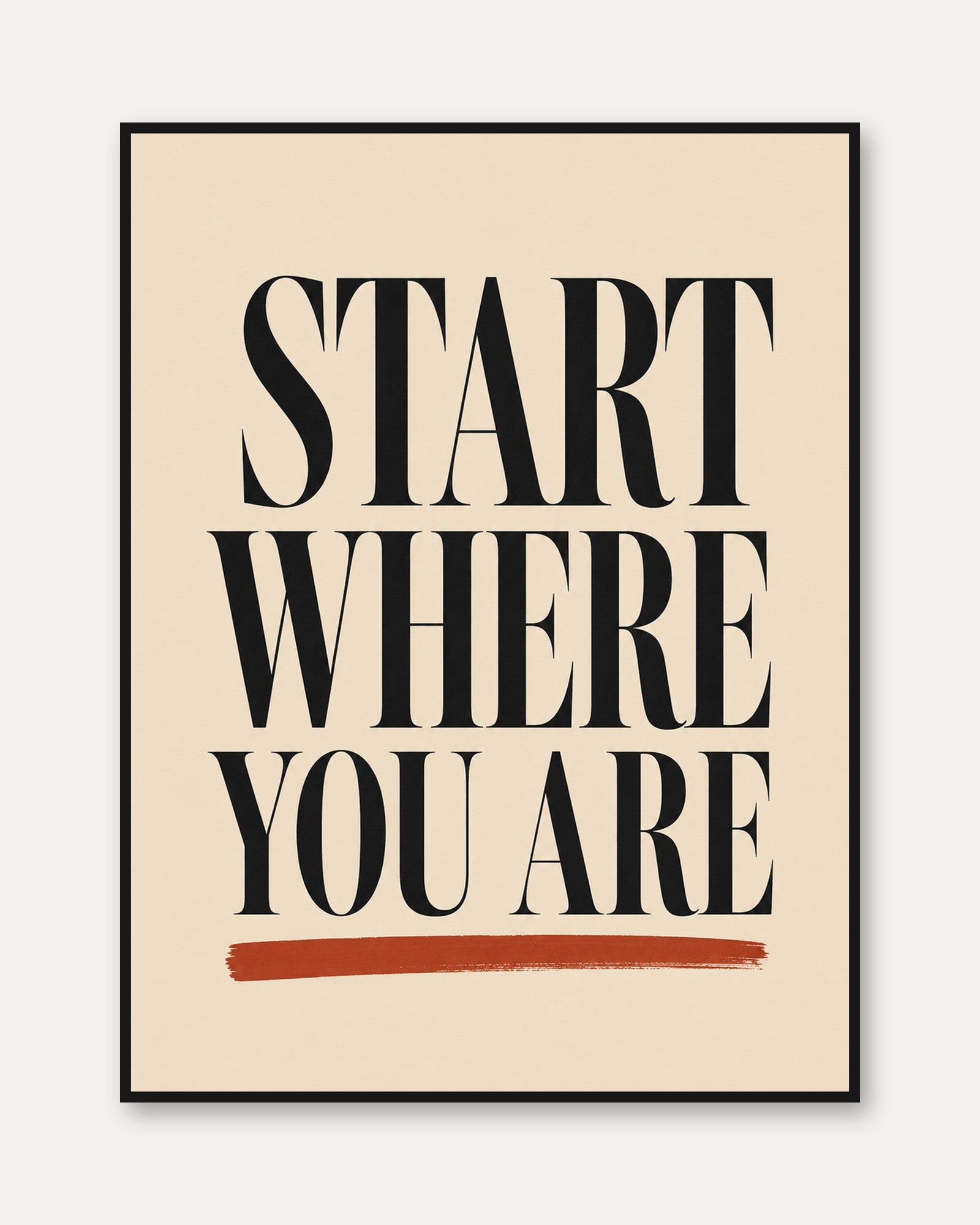 Motivational Wall Art – Start Where You Are Print - framed