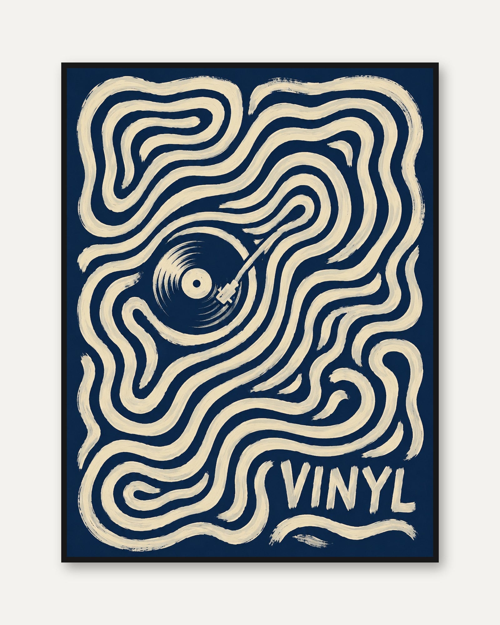 Vinyl Record Wall Art – Music Lover Print - framed