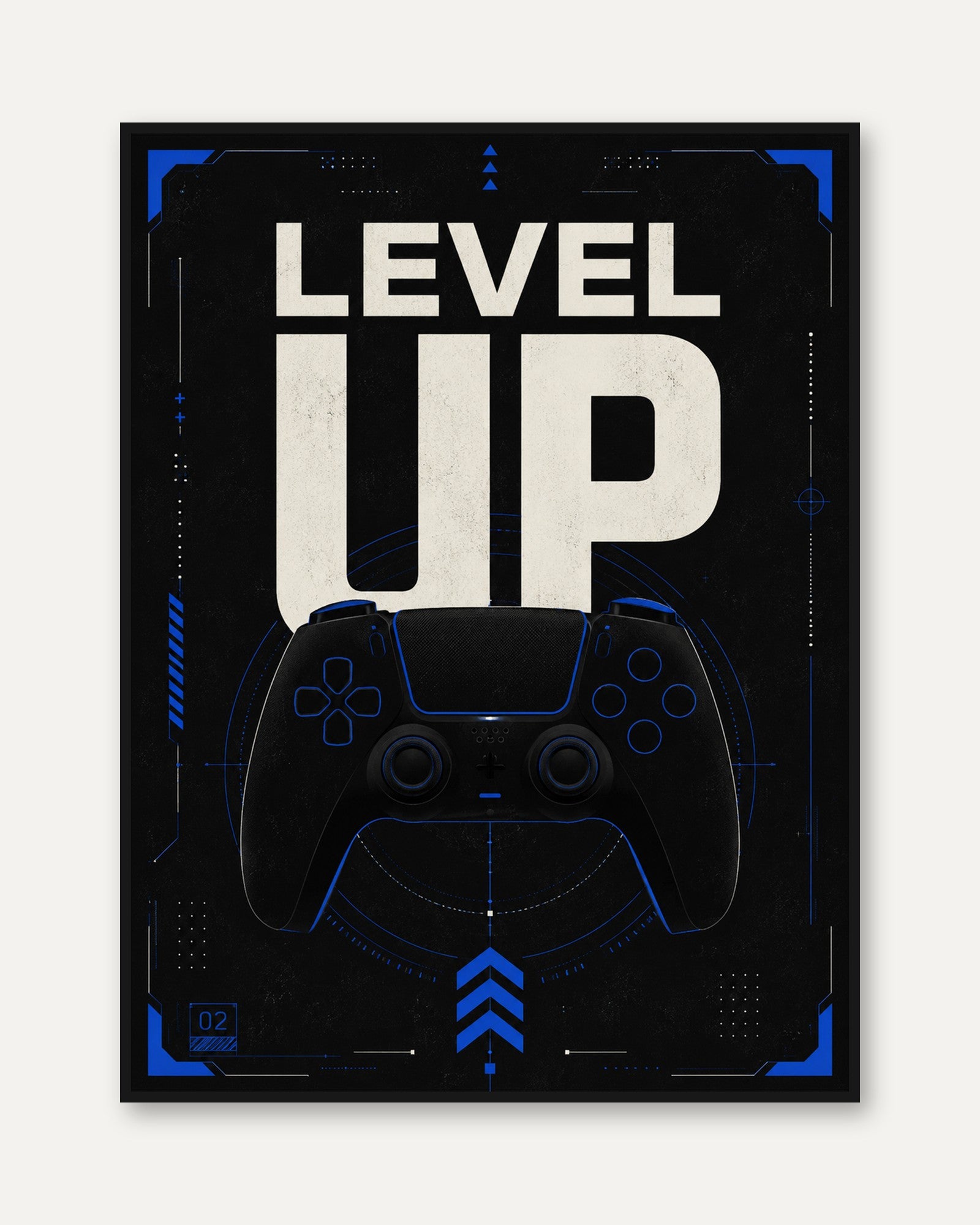 Level Up Gaming Print – Retro Controller - framed