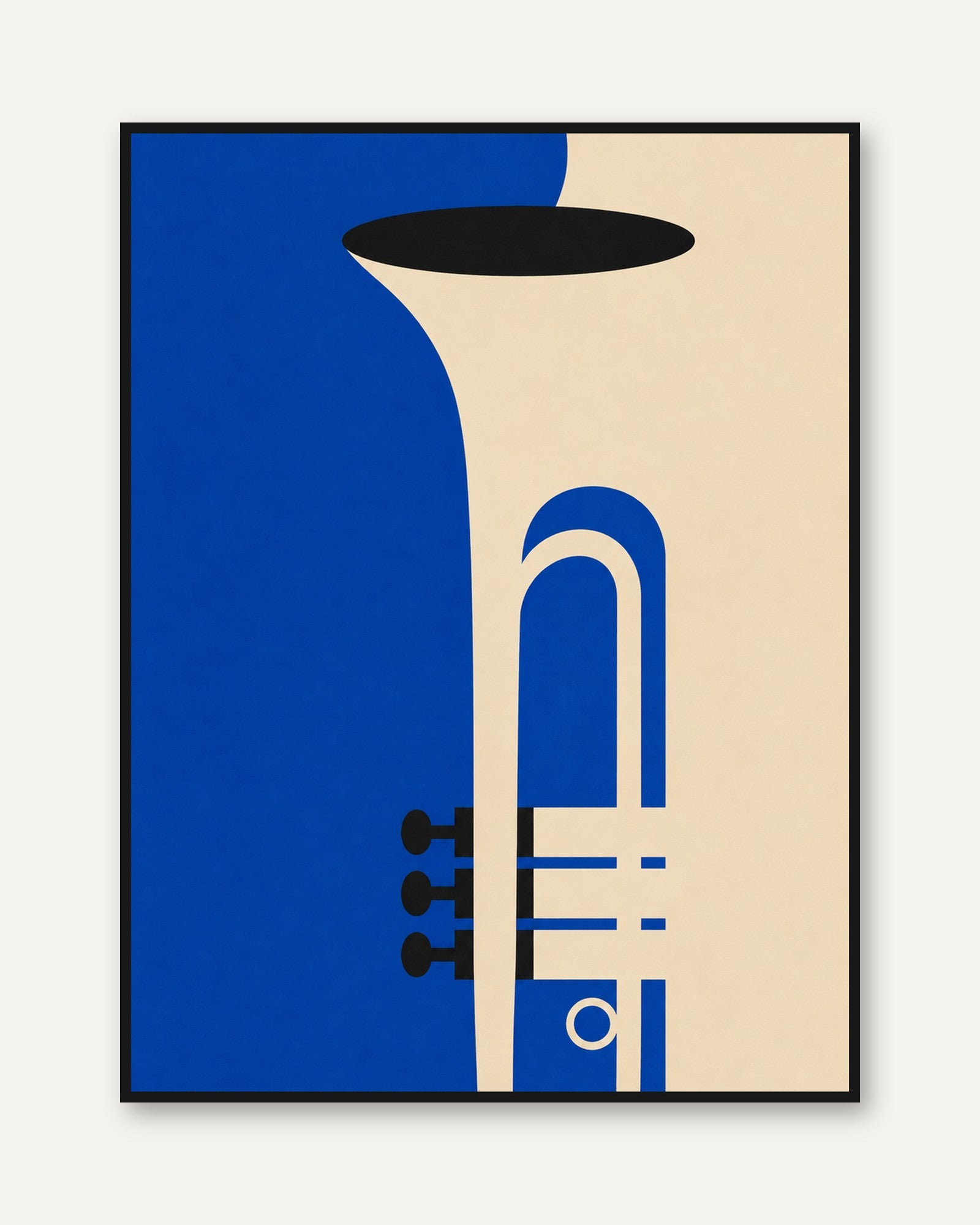 Jazz Trumpet Wall Art – Music Print - framed