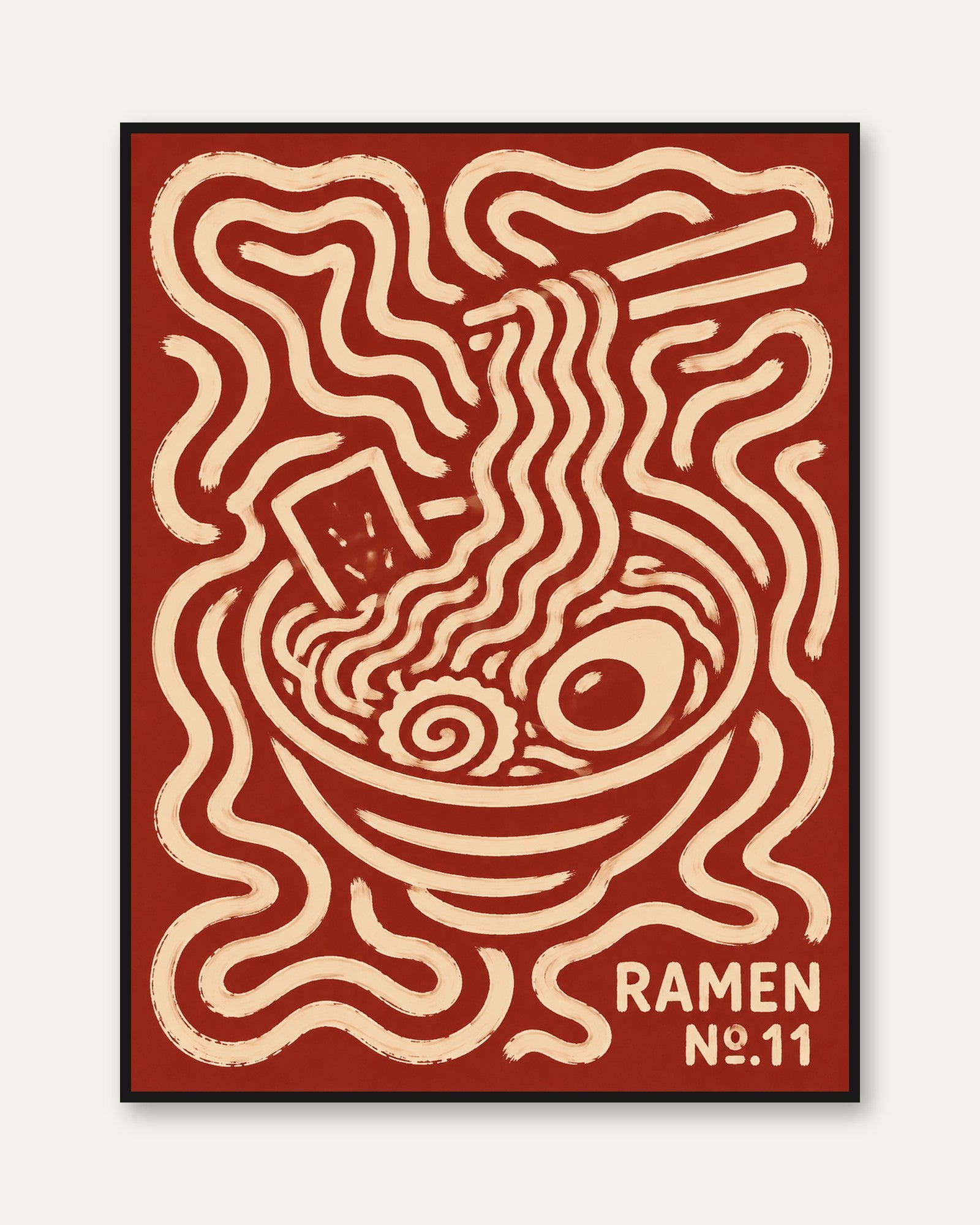 Ramen Wall Art – Japanese Kitchen Decor - framed