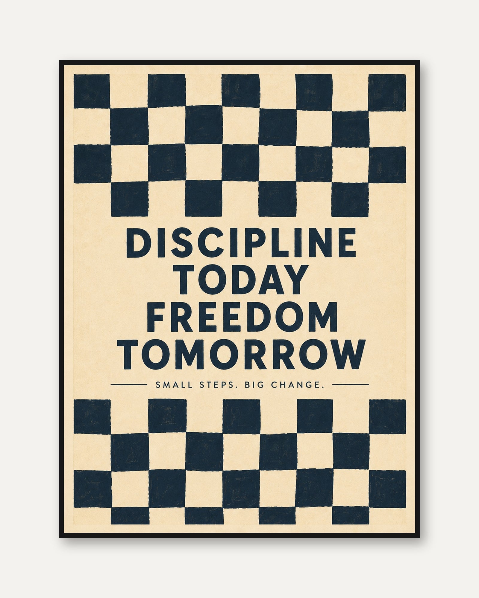 Discipline Motivational Poster – Office Wall Art - framed