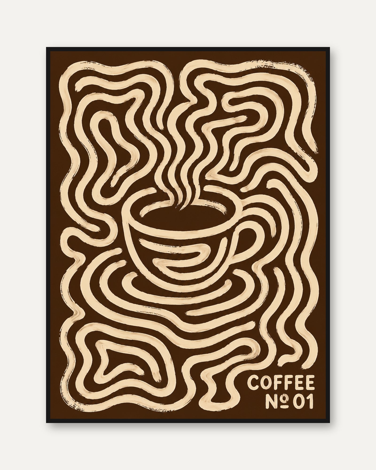 Coffee Wall Art – Retro Kitchen Decor - framed