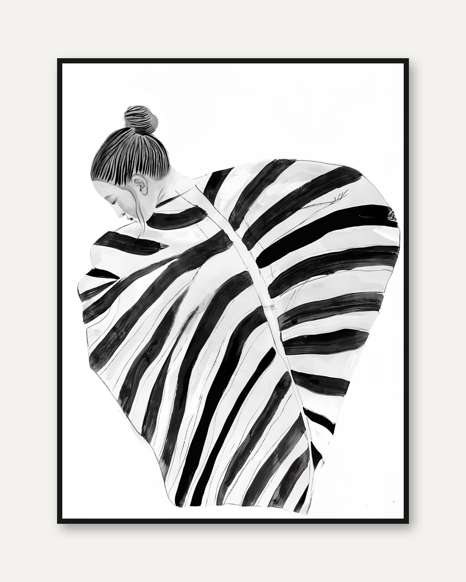 Fashion Illustration Print - framed