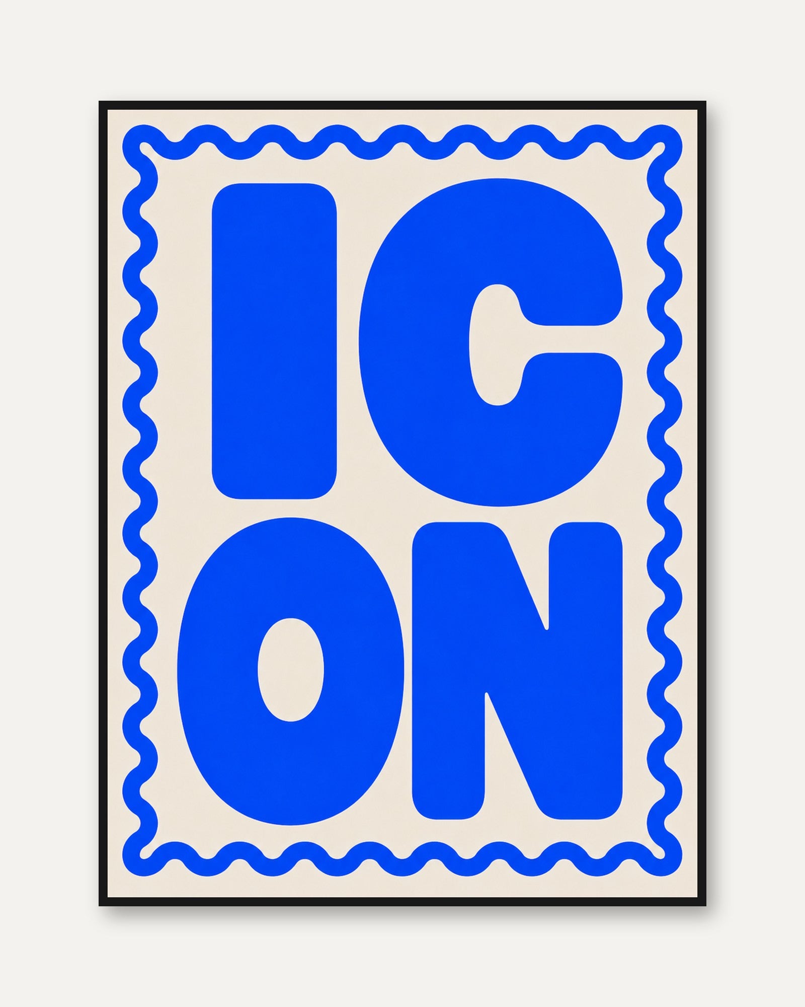 Icon Wall Art Print – Bold Typography Decor - framed