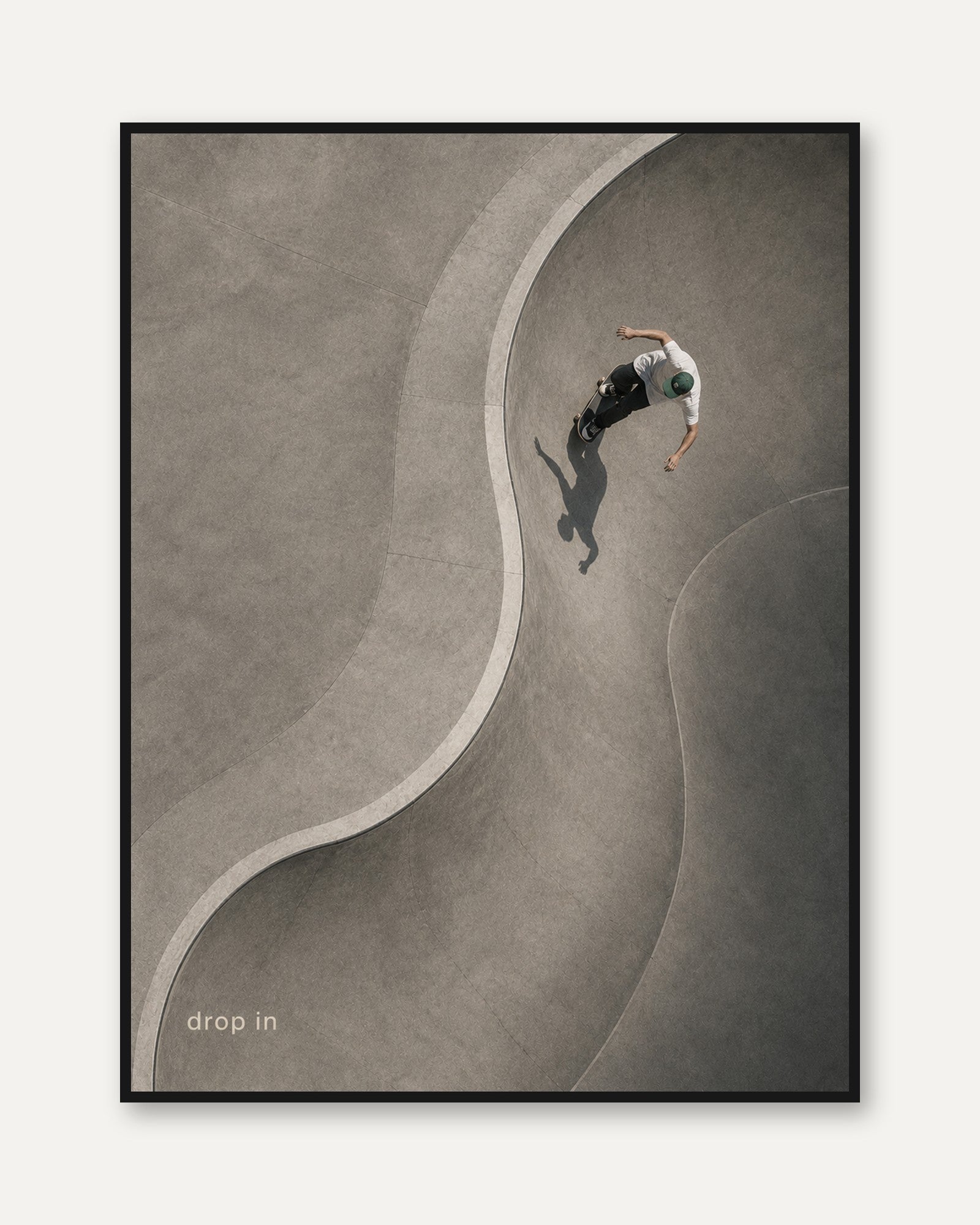 Skate Park Wall Art – Skateboarding Print - framed